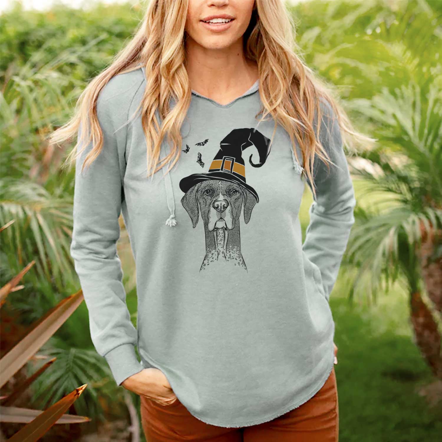 Witch Mattis the German Shorthaired Pointer - Cali Wave Hooded Sweatshirt