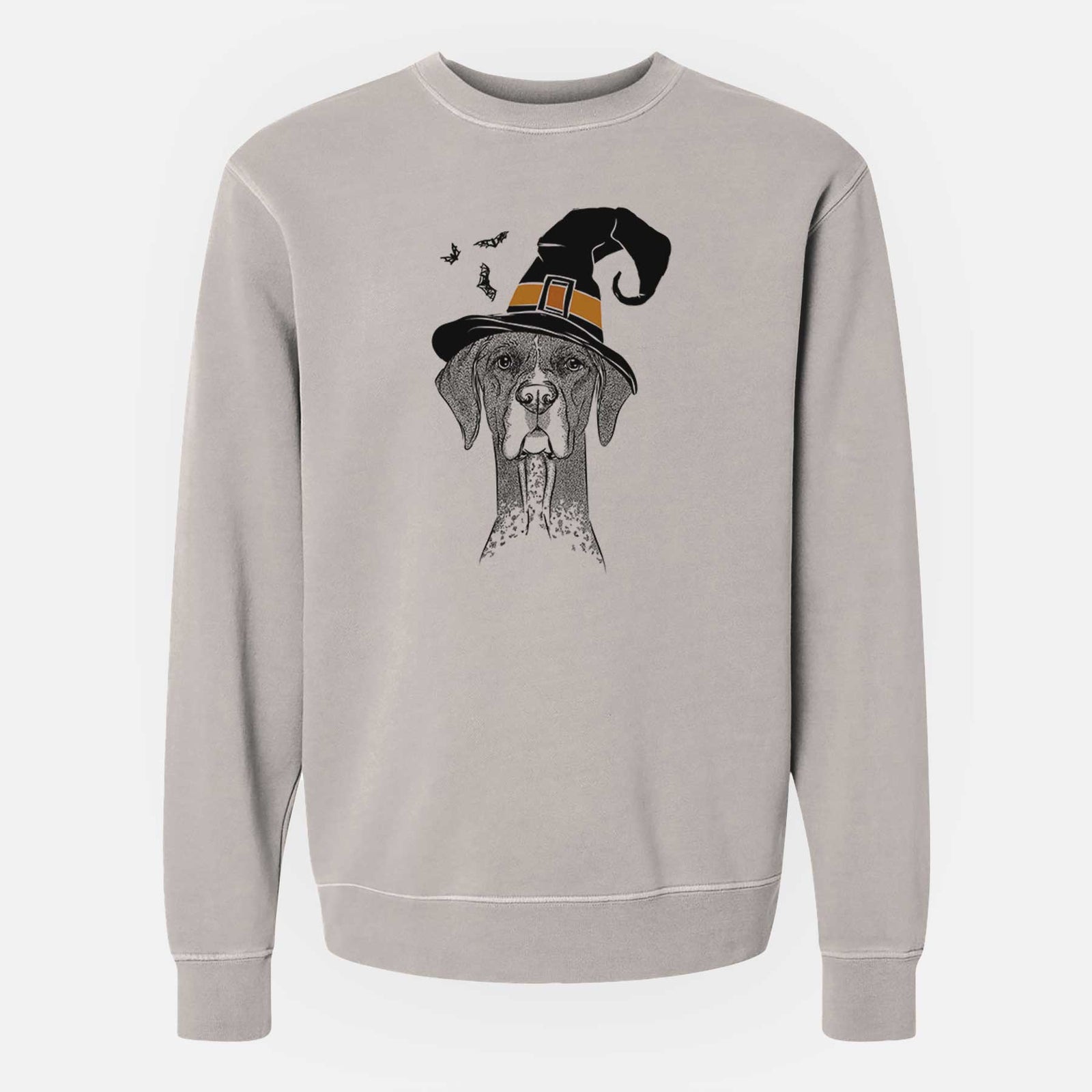 Witch Mattis the German Shorthaired Pointer - Unisex Pigment Dyed Crew Sweatshirt