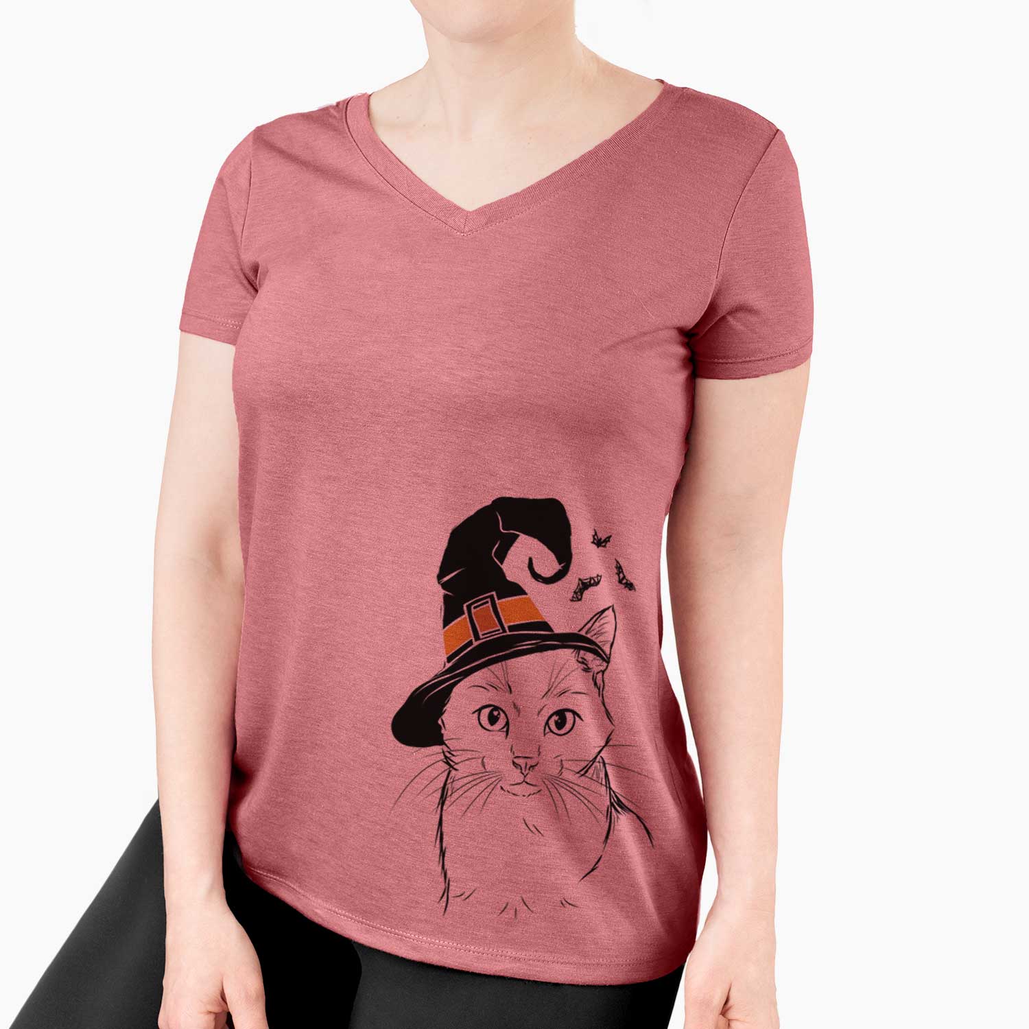 Witch Maverick the Cat - Women's V-neck Shirt