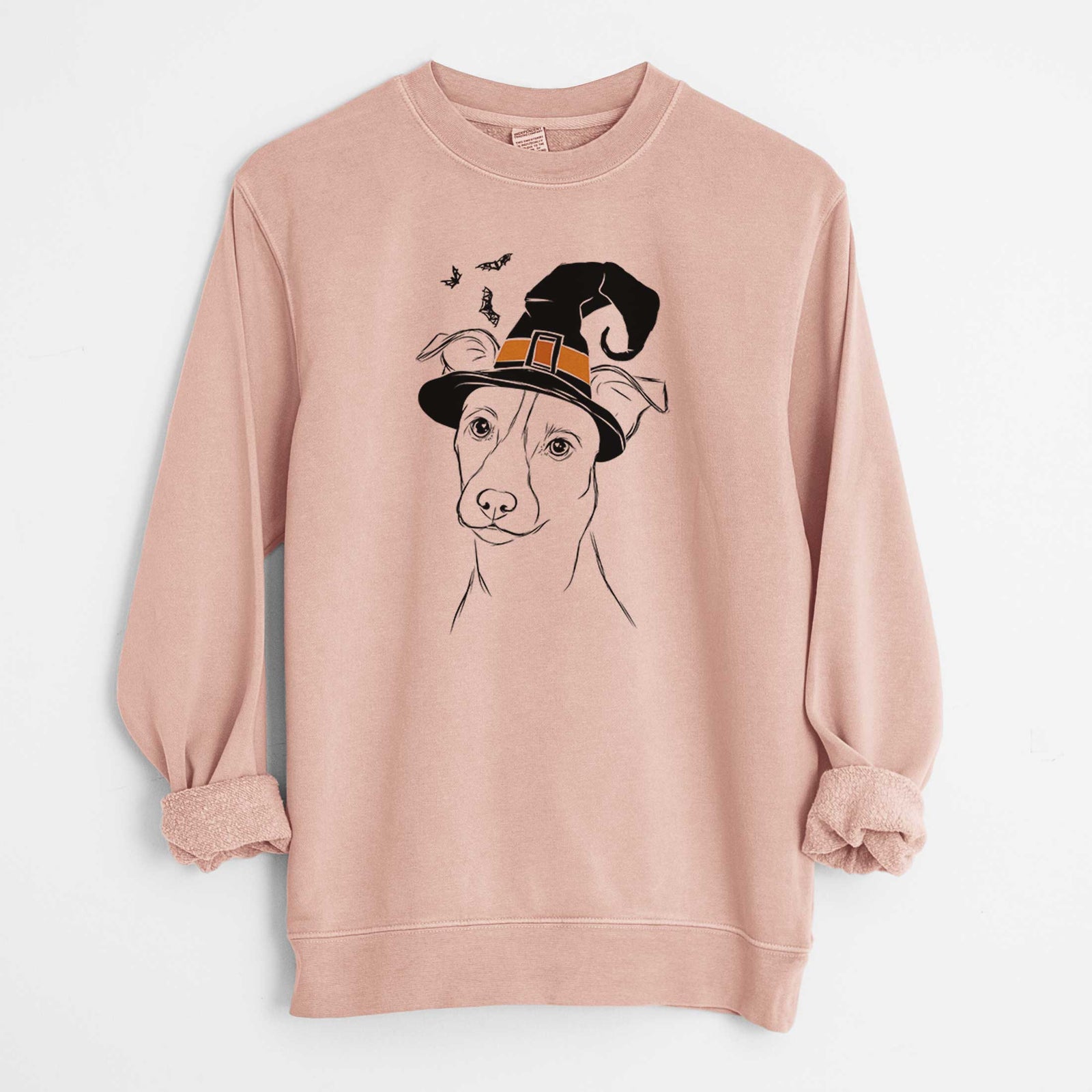Witch Max the Jack Russell Terrier - Unisex Pigment Dyed Crew Sweatshirt