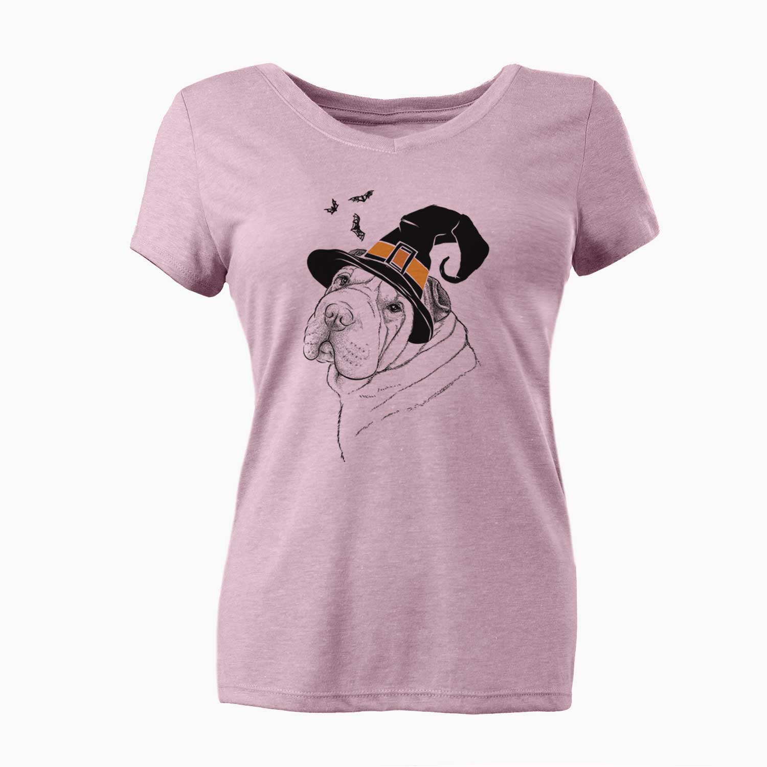 Witch Maximus the Shar Pei - Women's V-neck Shirt