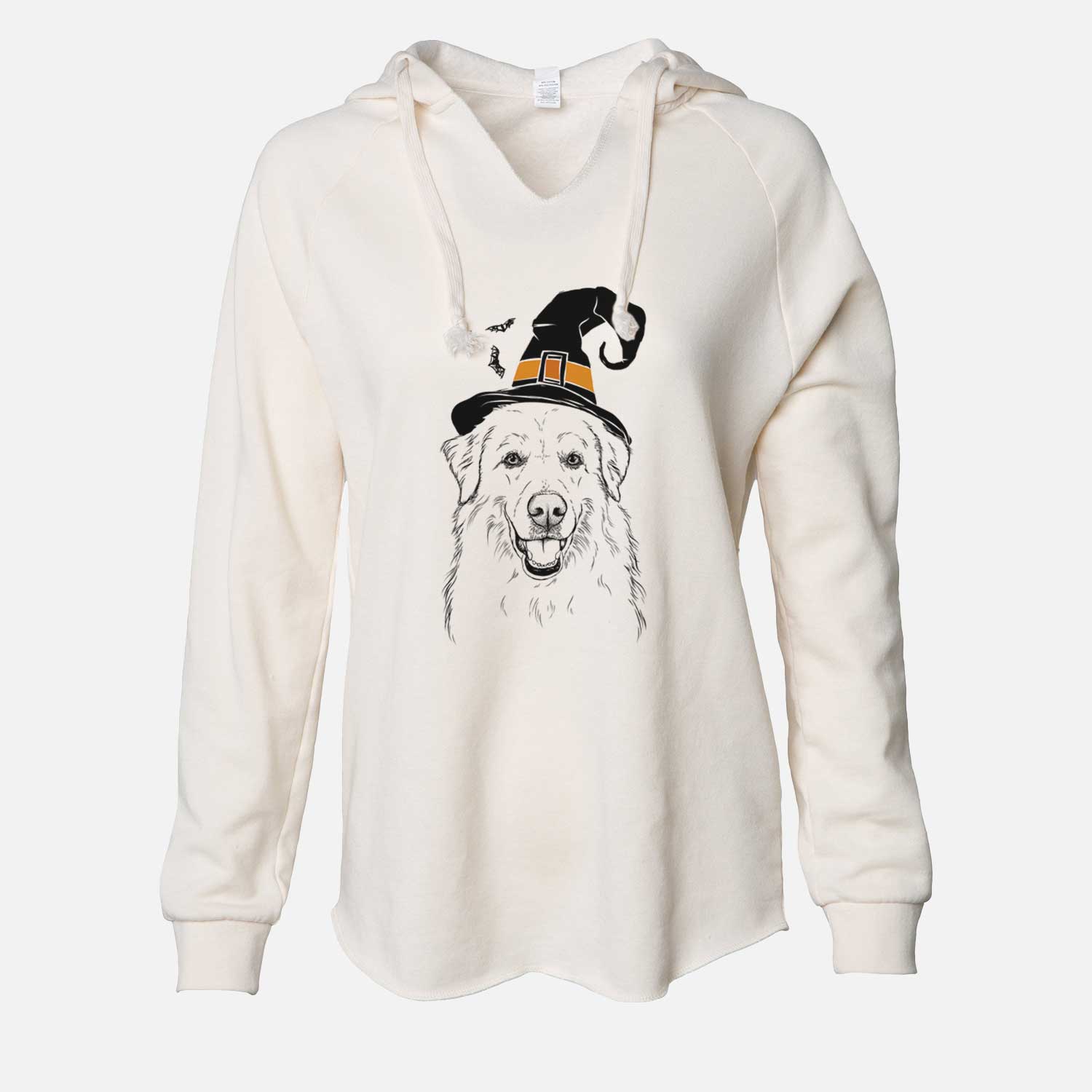 Witch Meg the Great Pyrenees - Cali Wave Hooded Sweatshirt