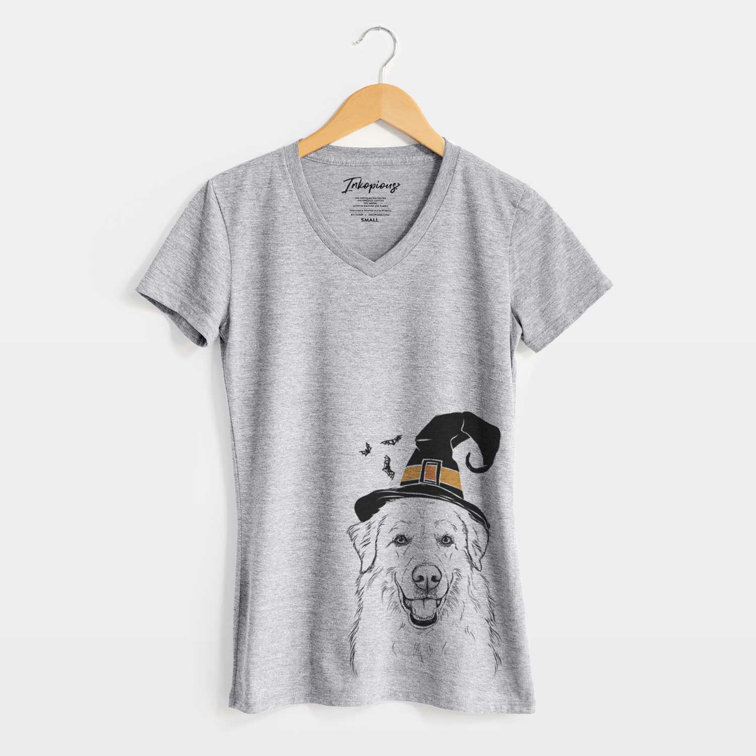Witch Meg the Great Pyrenees - Women's V-neck Shirt