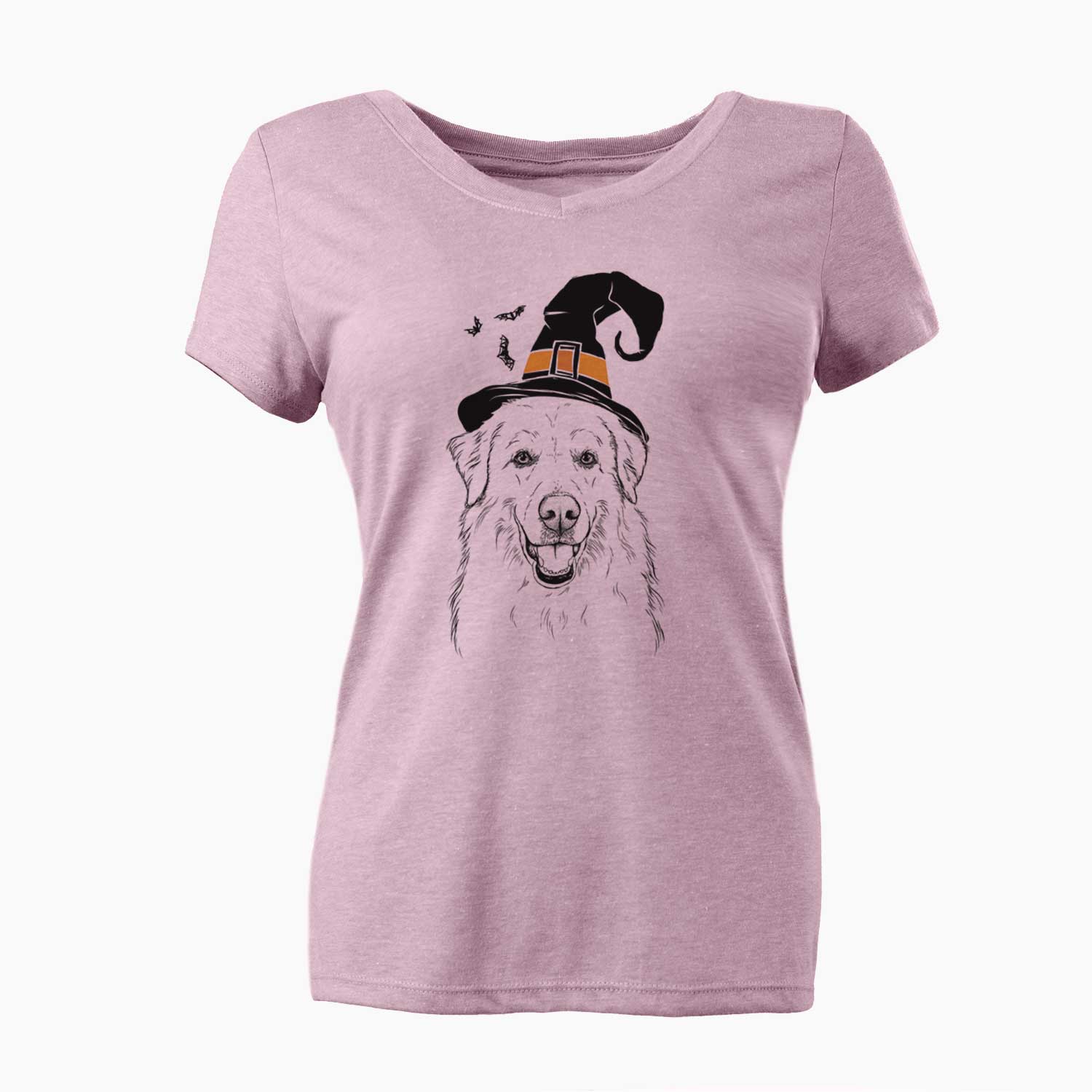 Witch Meg the Great Pyrenees - Women's V-neck Shirt