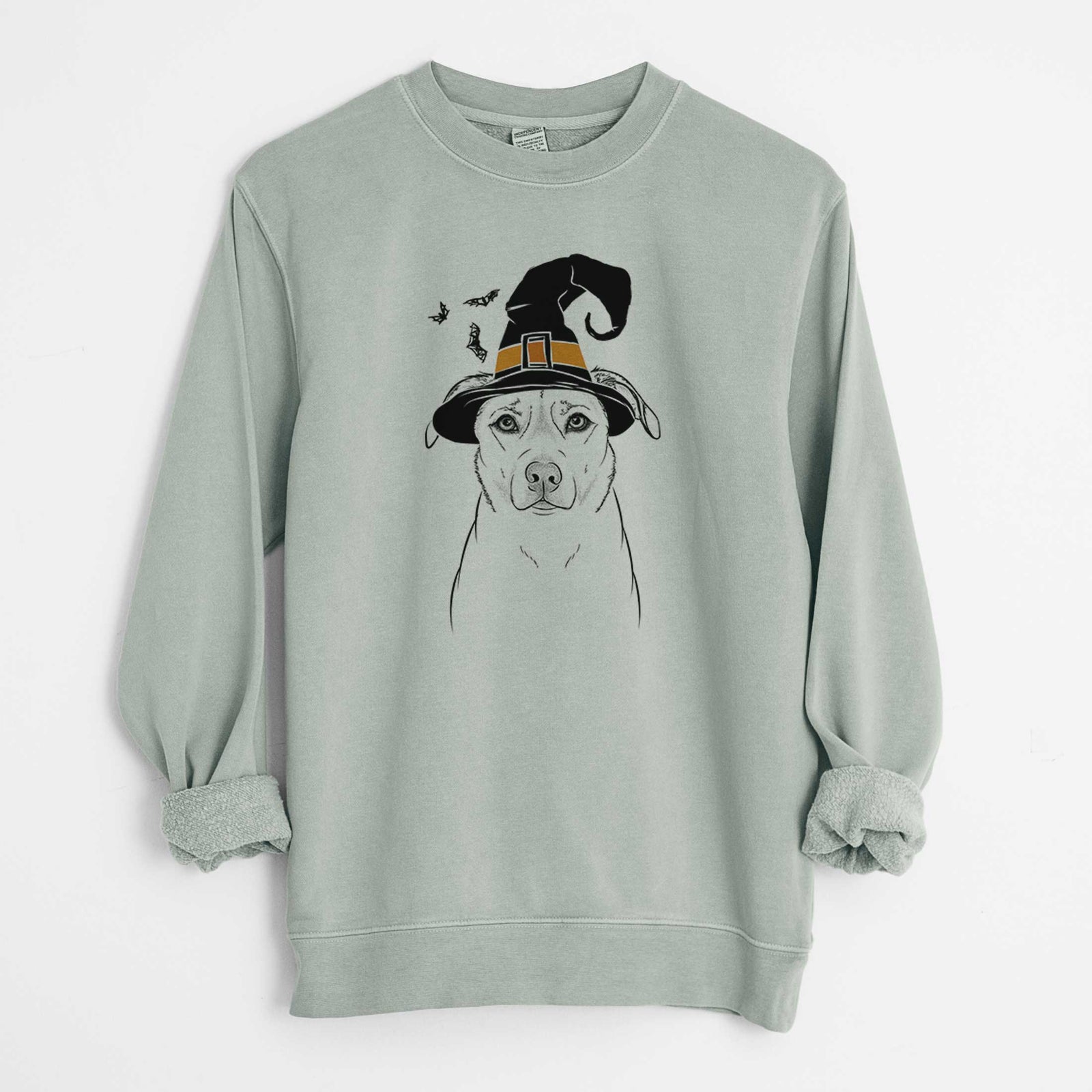 Witch Mica the Labrador Pittbull Mix - Unisex Pigment Dyed Crew Sweatshirt