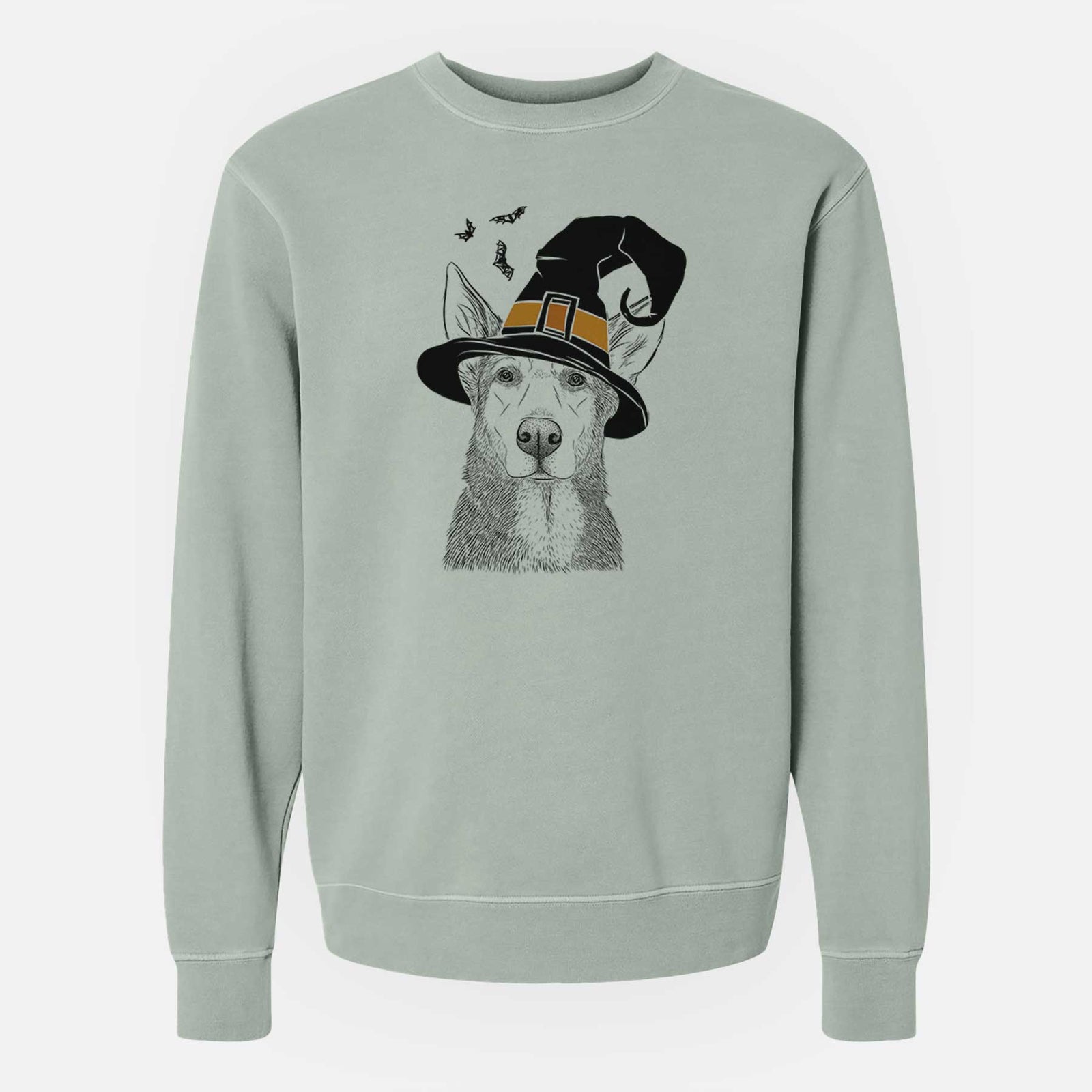 Witch Misty the German Shepherd Mix - Unisex Pigment Dyed Crew Sweatshirt