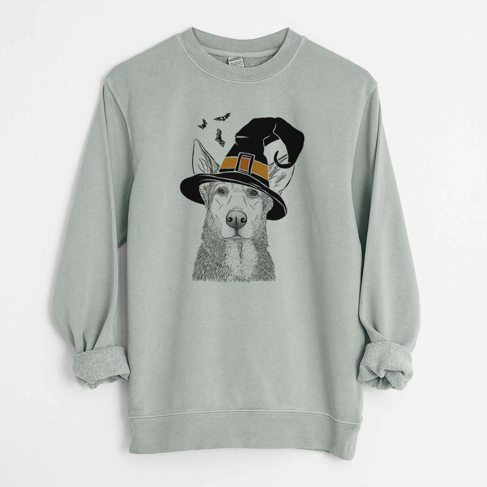 Witch Misty the German Shepherd Mix - Unisex Pigment Dyed Crew Sweatshirt