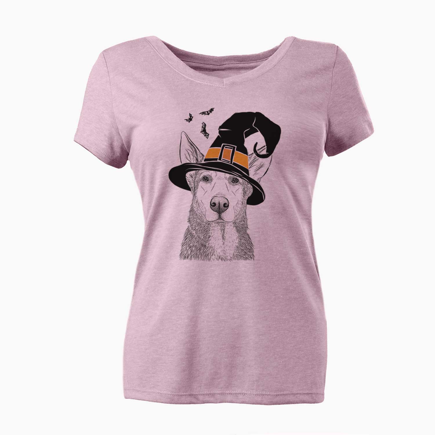 Witch Misty the German Shepherd Mix - Women's V-neck Shirt