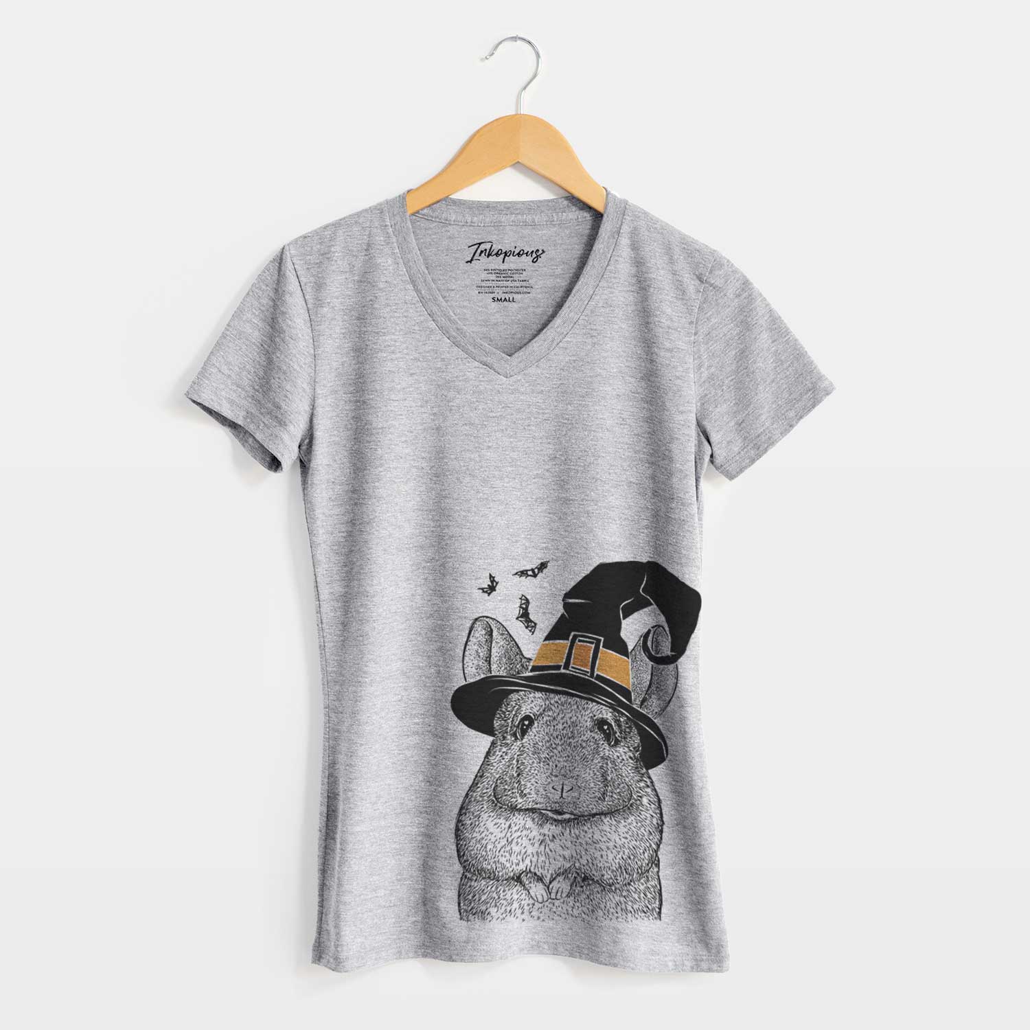 Witch Mojo the Chinchilla - Women's V-neck Shirt