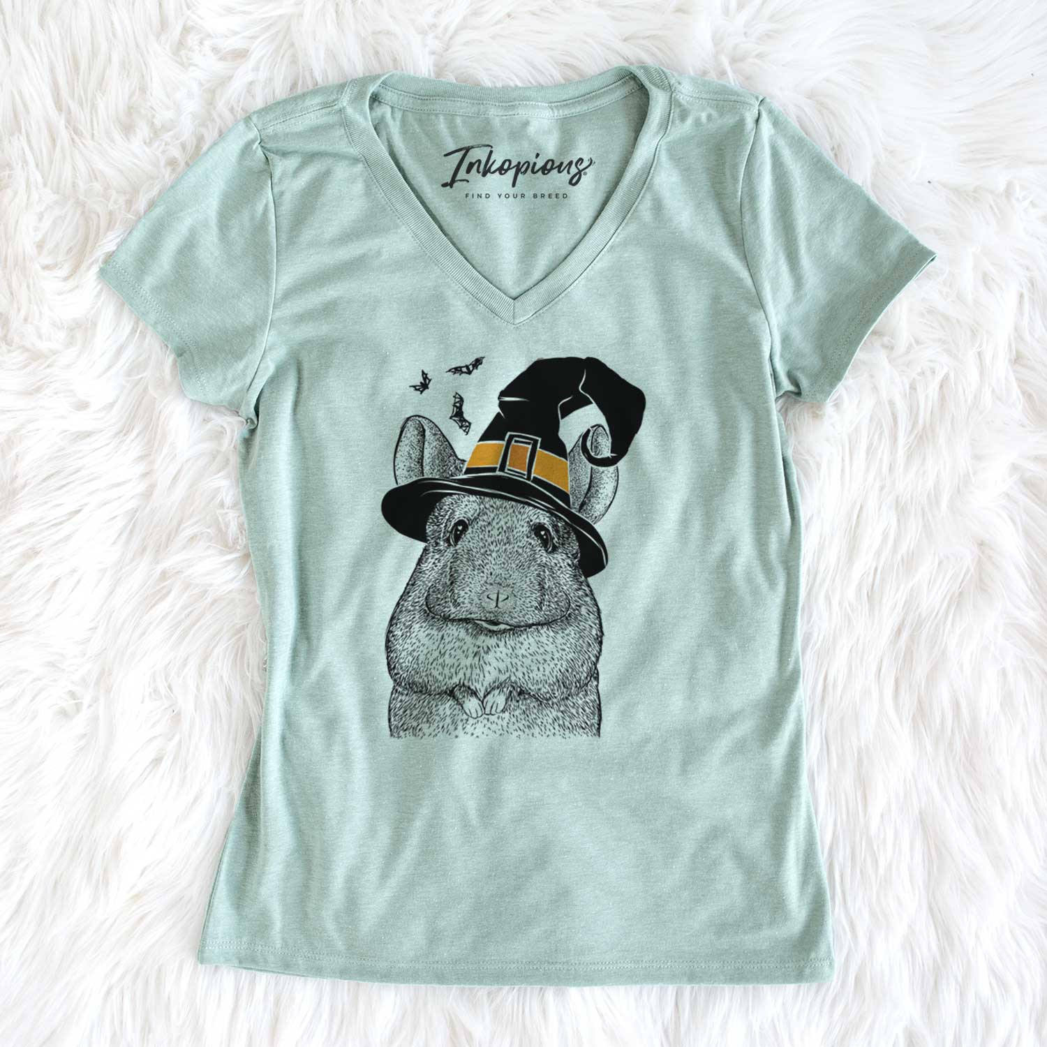Witch Mojo the Chinchilla - Women's V-neck Shirt