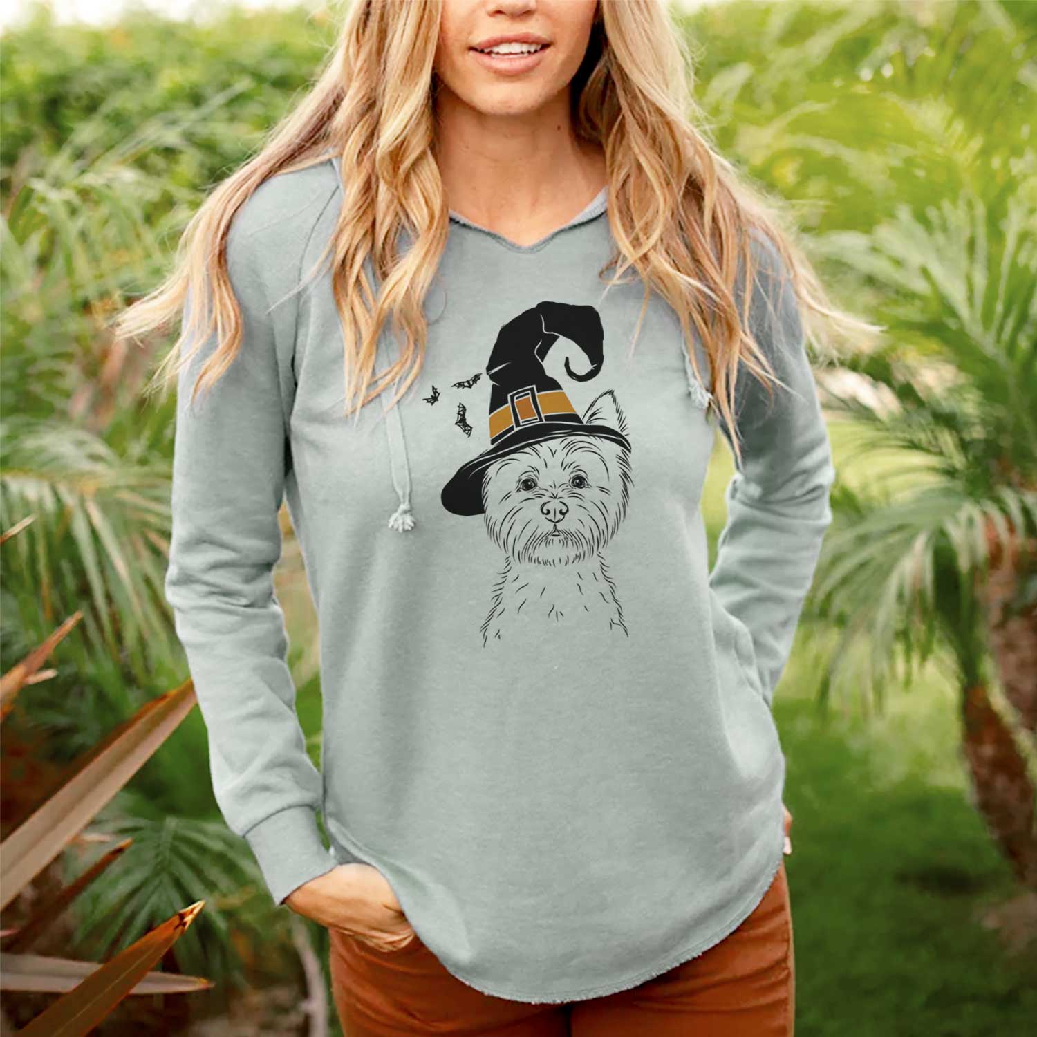 Witch Murphy the West Highland Terrier - Cali Wave Hooded Sweatshirt