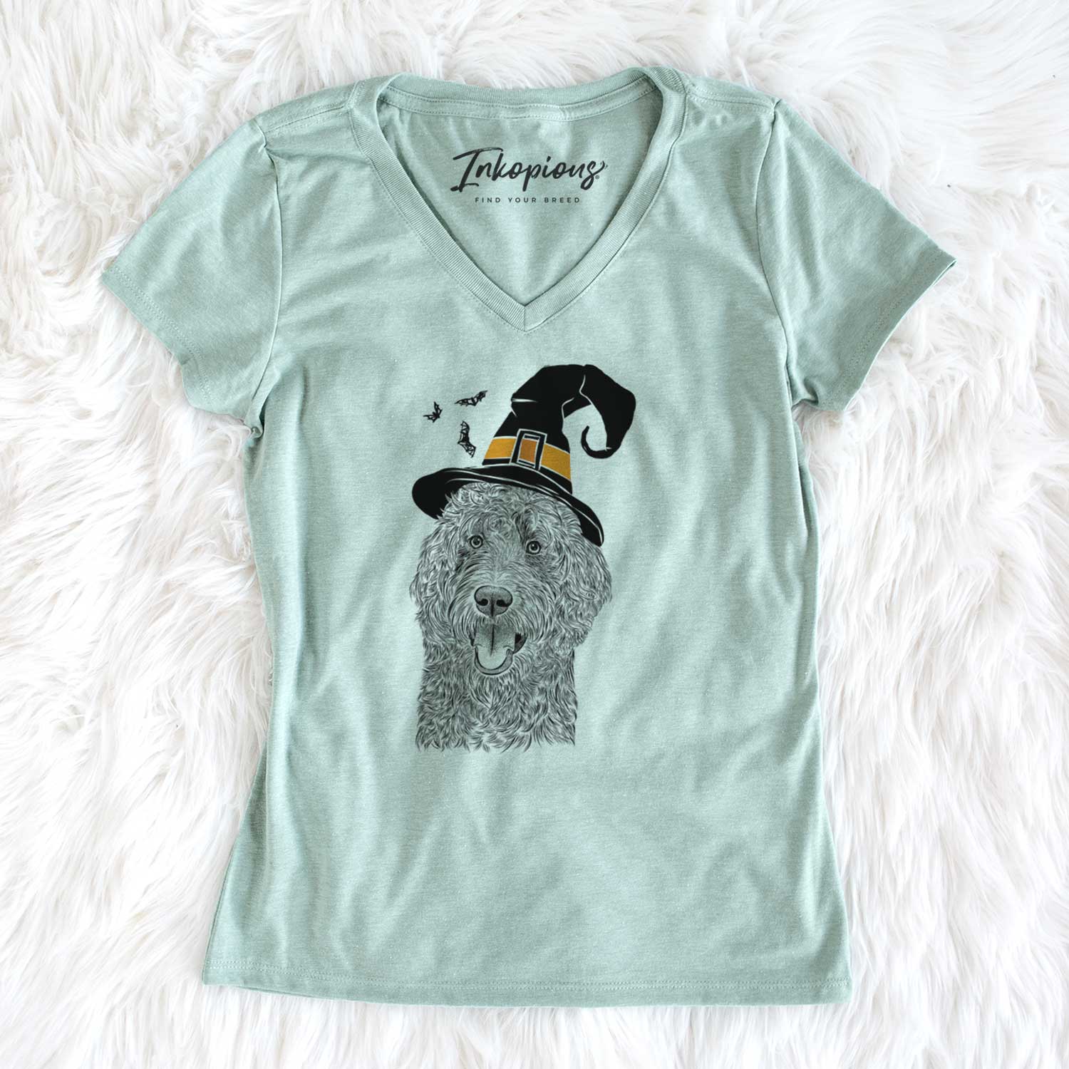 Witch Murr Dog the Labradoodle - Women's V-neck Shirt