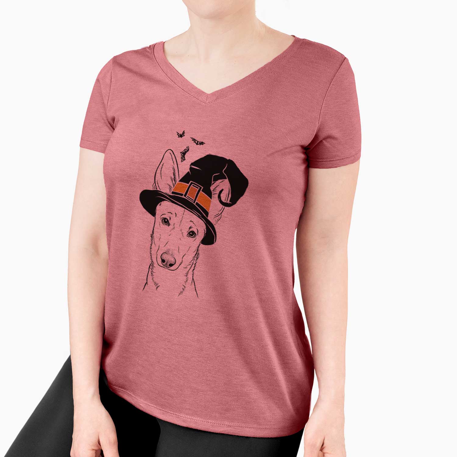 Witch Nala the Carolina Dog - Women's V-neck Shirt
