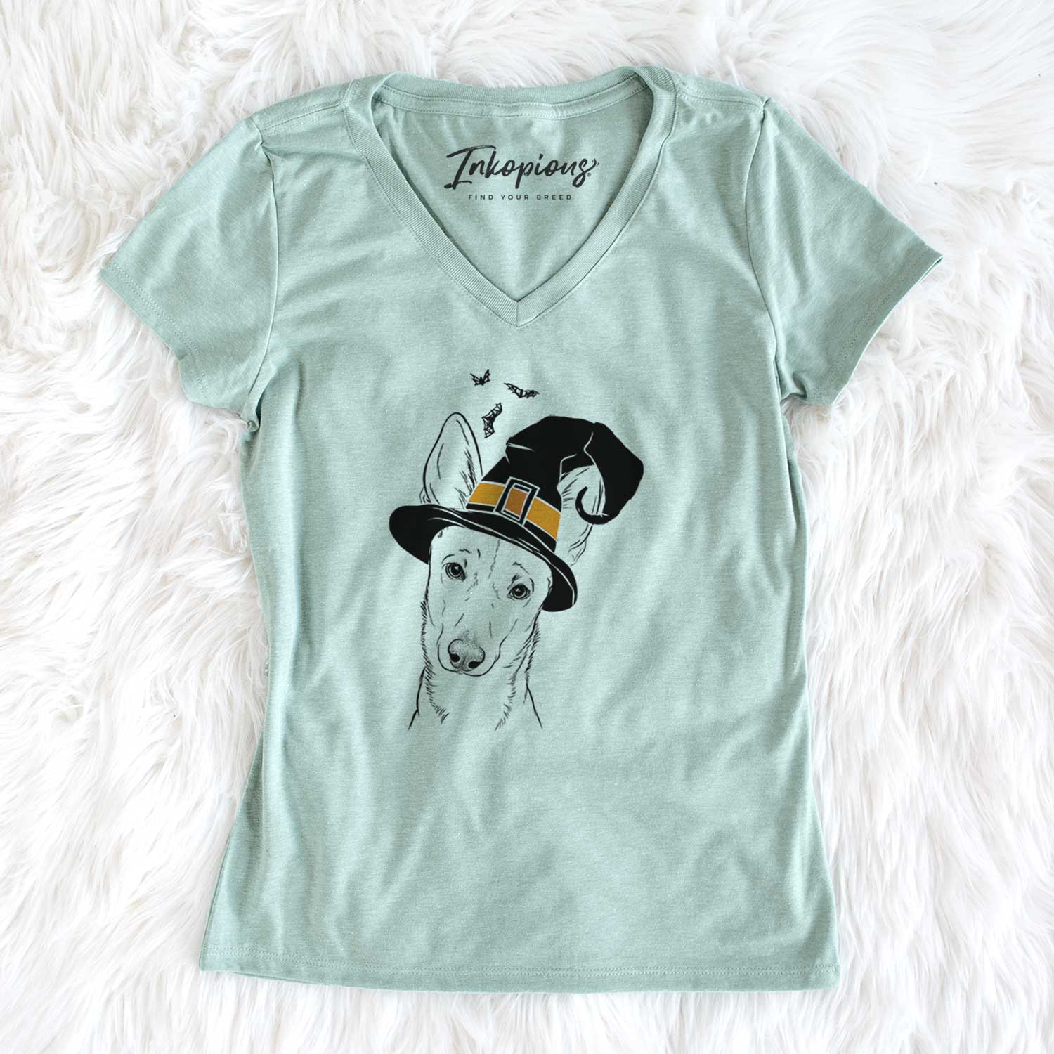 Witch Nala the Carolina Dog - Women's V-neck Shirt