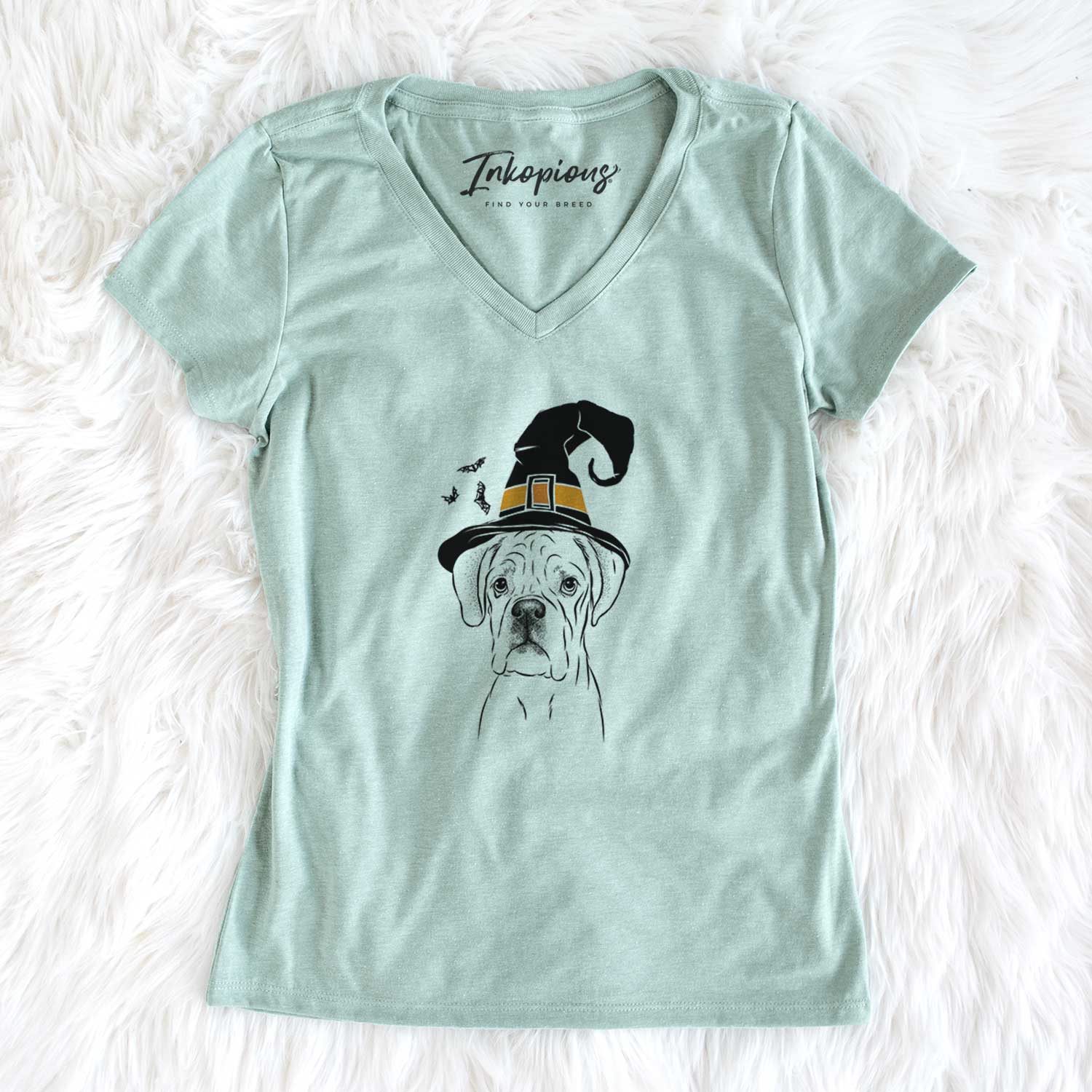 Witch Nelly the Boxer - Women's V-neck Shirt