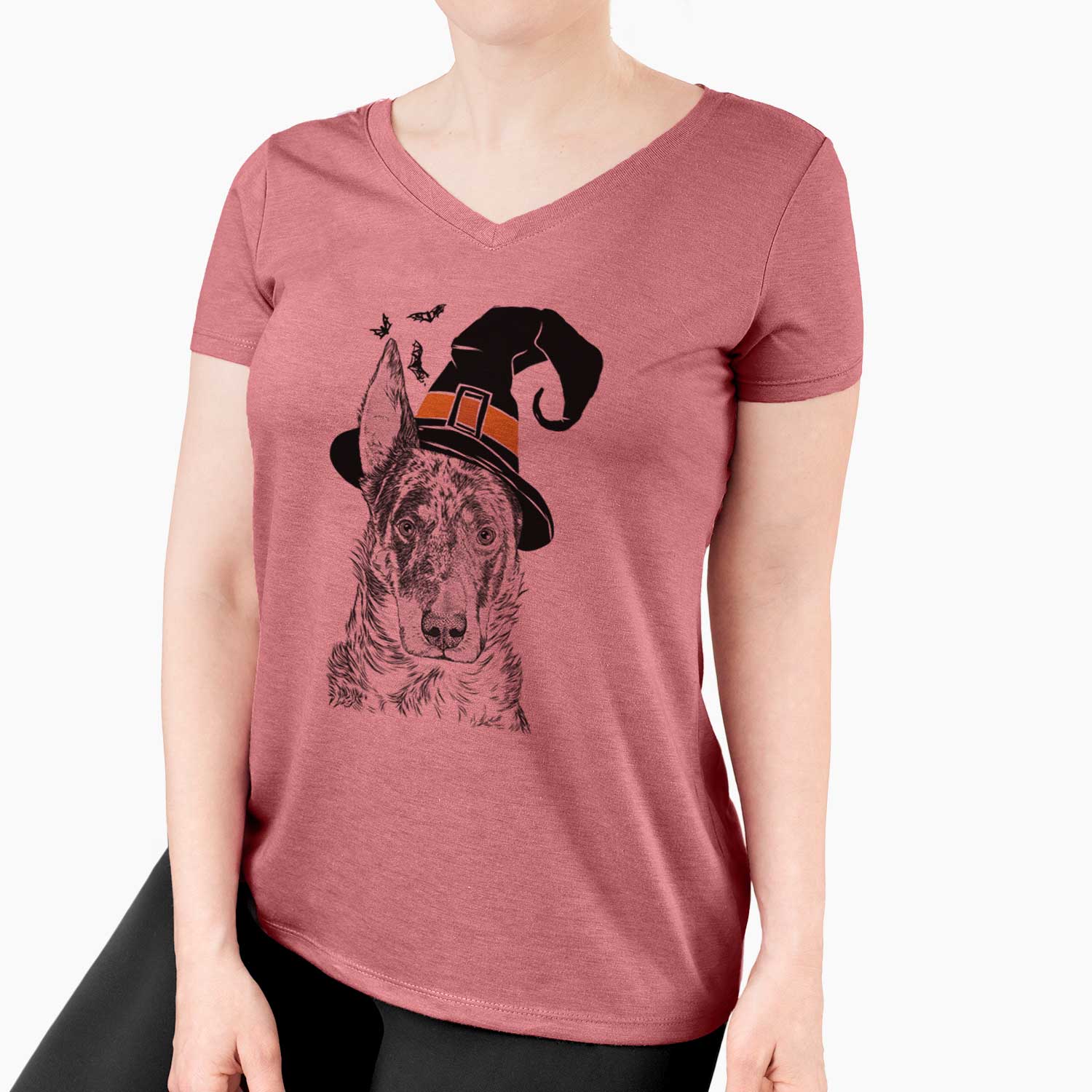 Witch Nori the Beauceron - Women's V-neck Shirt