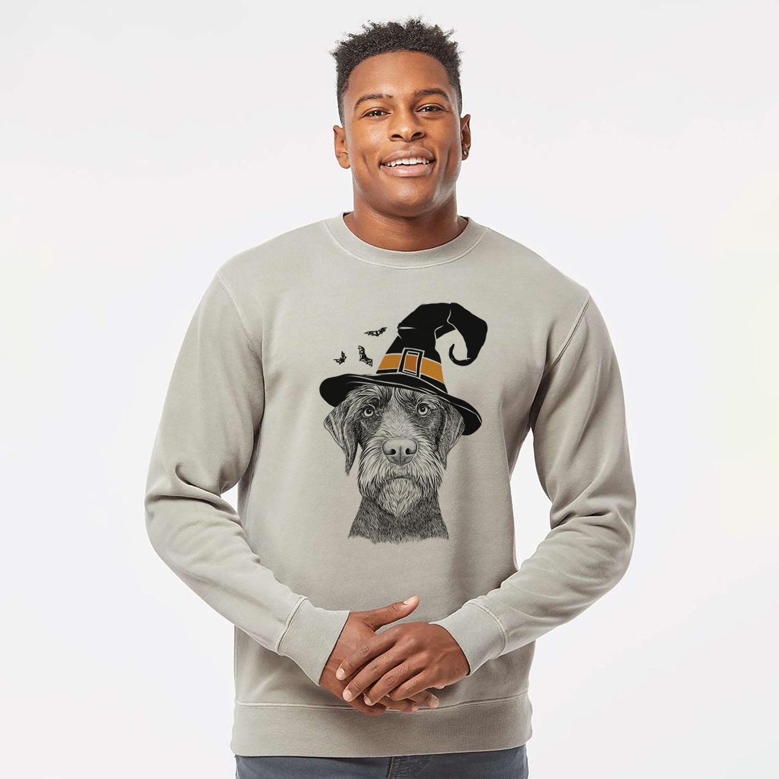 Witch Oakley the Pudelpointer - Unisex Pigment Dyed Crew Sweatshirt