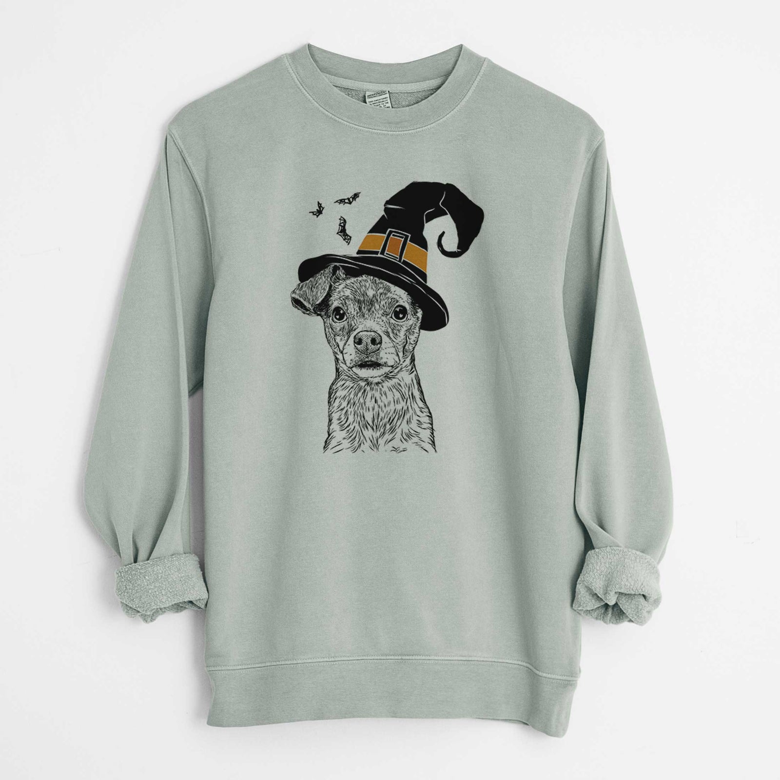 Witch Olive the Mixed Breed - Unisex Pigment Dyed Crew Sweatshirt