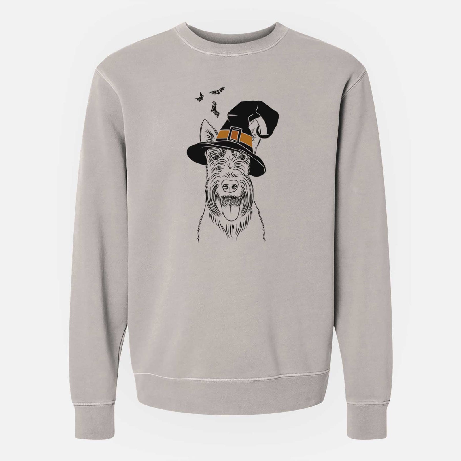 Witch Oswald the Scottish Terrier - Unisex Pigment Dyed Crew Sweatshirt