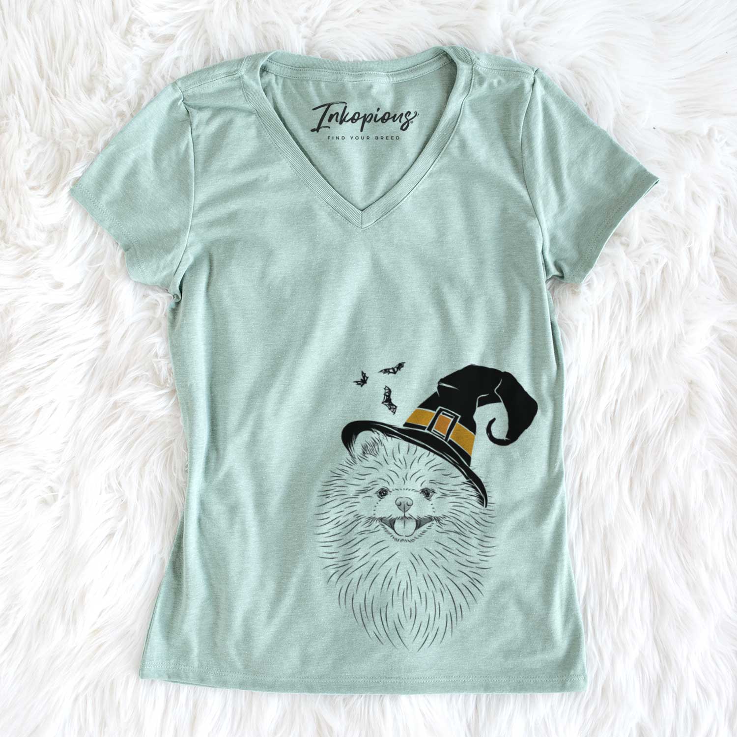 Witch Pirro the Pomeranian - Women's V-neck Shirt