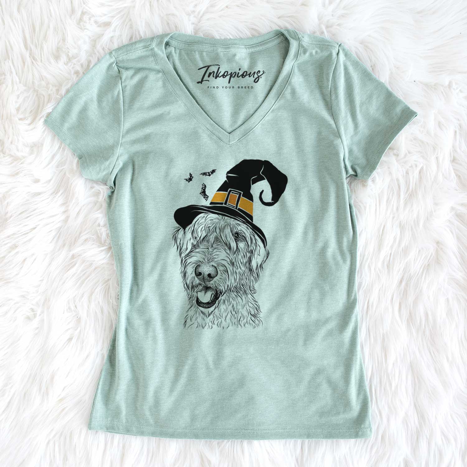 Witch Ragnar the Irish Wolfhound - Women's V-neck Shirt