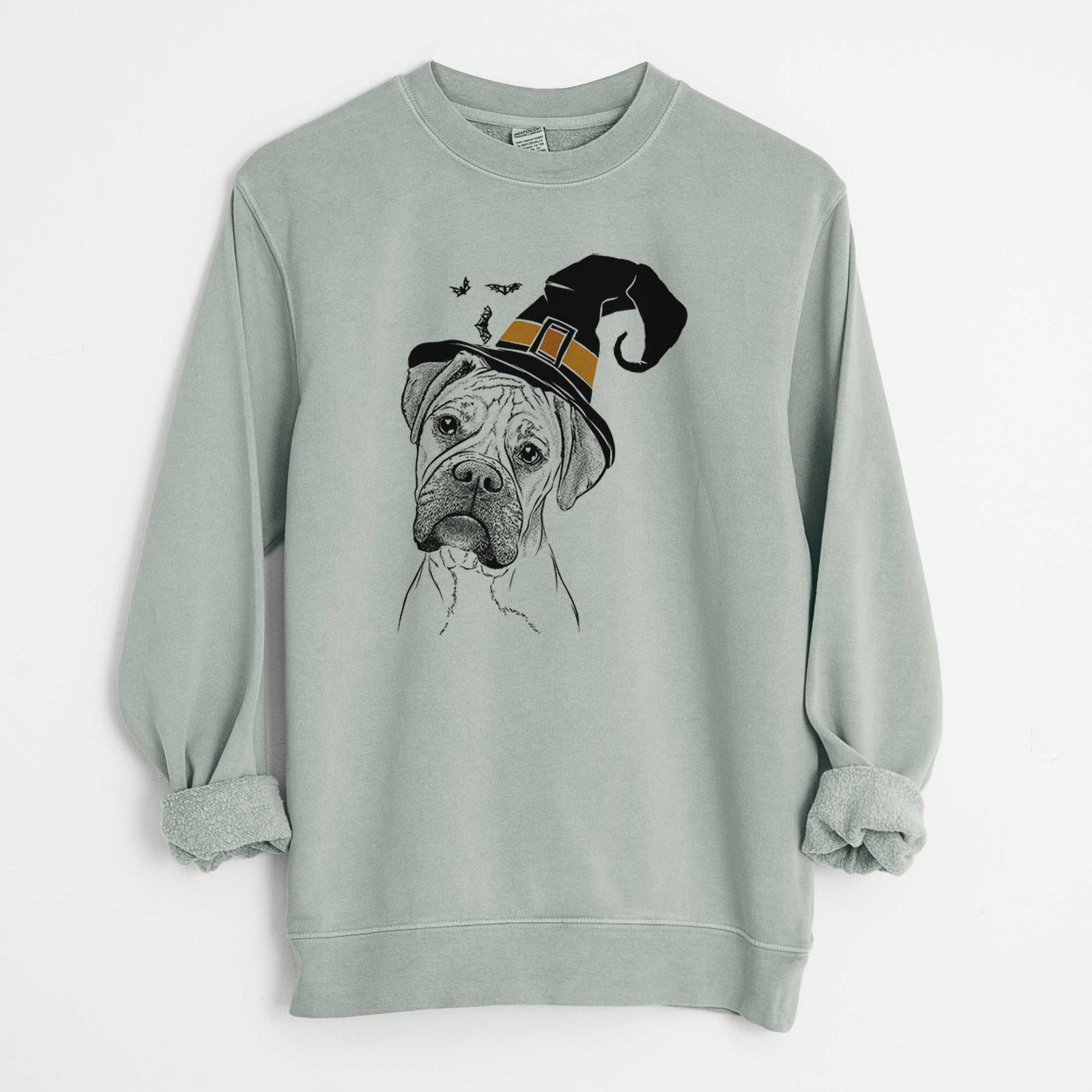 Witch Reuby the Boxer - Unisex Pigment Dyed Crew Sweatshirt