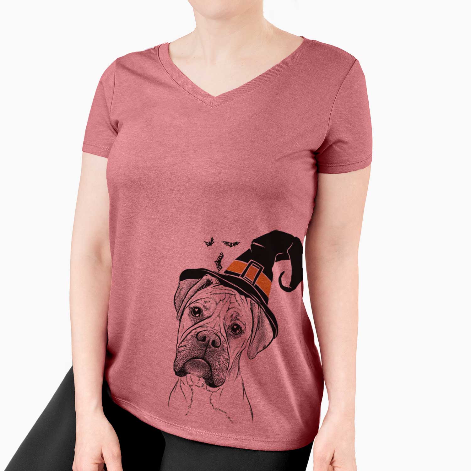 Witch Reuby the Boxer - Women's V-neck Shirt