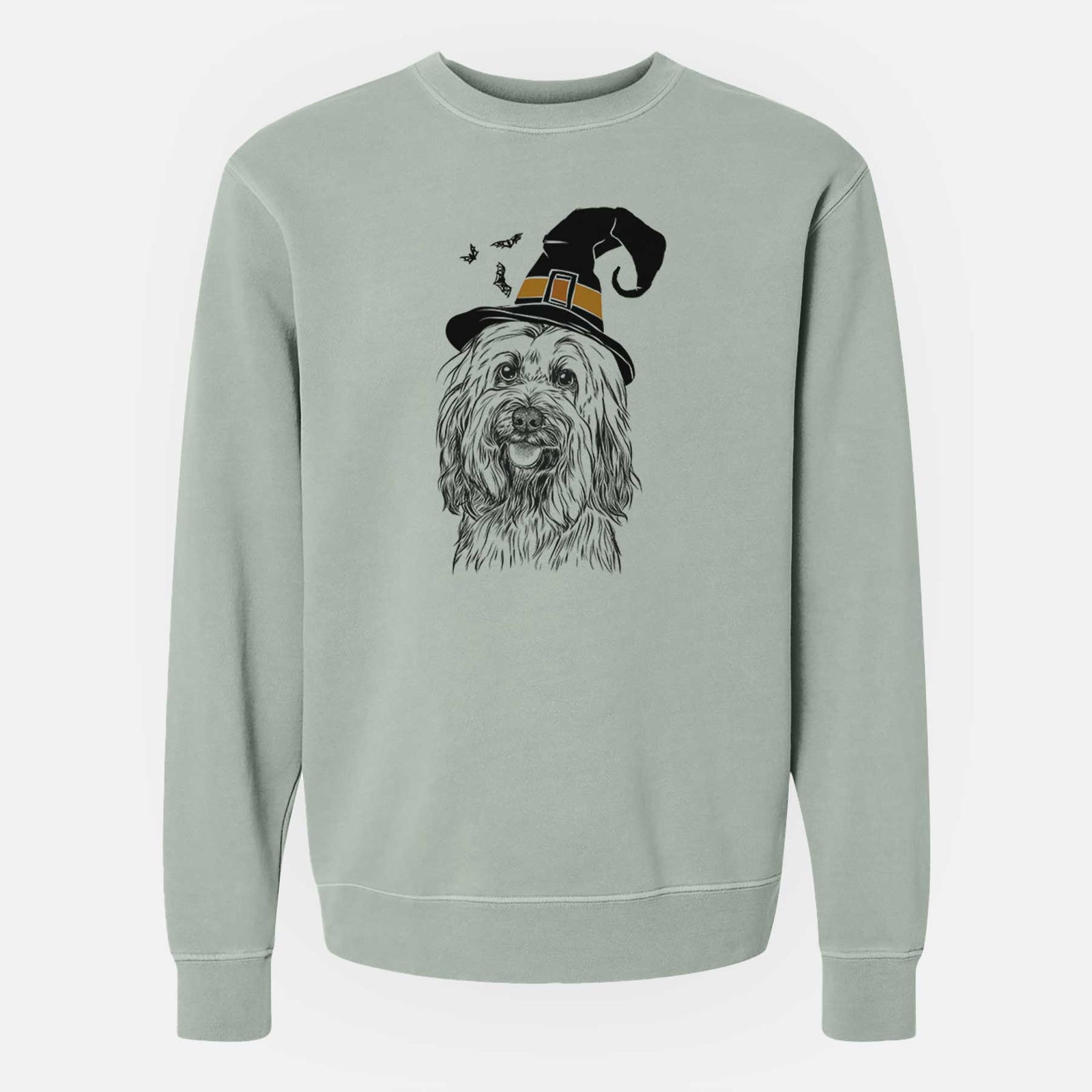 Witch Rime the Tibetan Terrier - Unisex Pigment Dyed Crew Sweatshirt