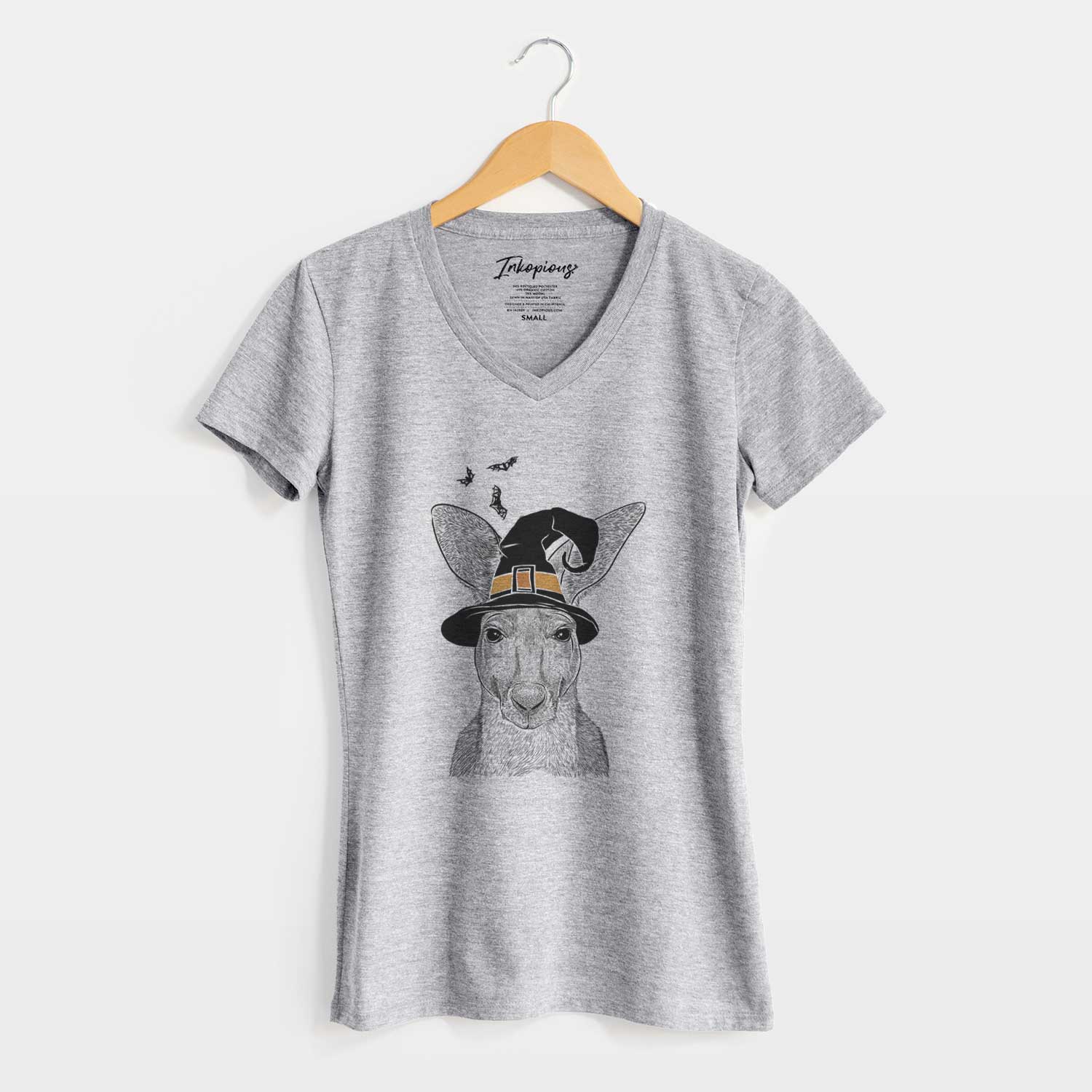 Witch Roger the Red Kangaroo - Women's V-neck Shirt