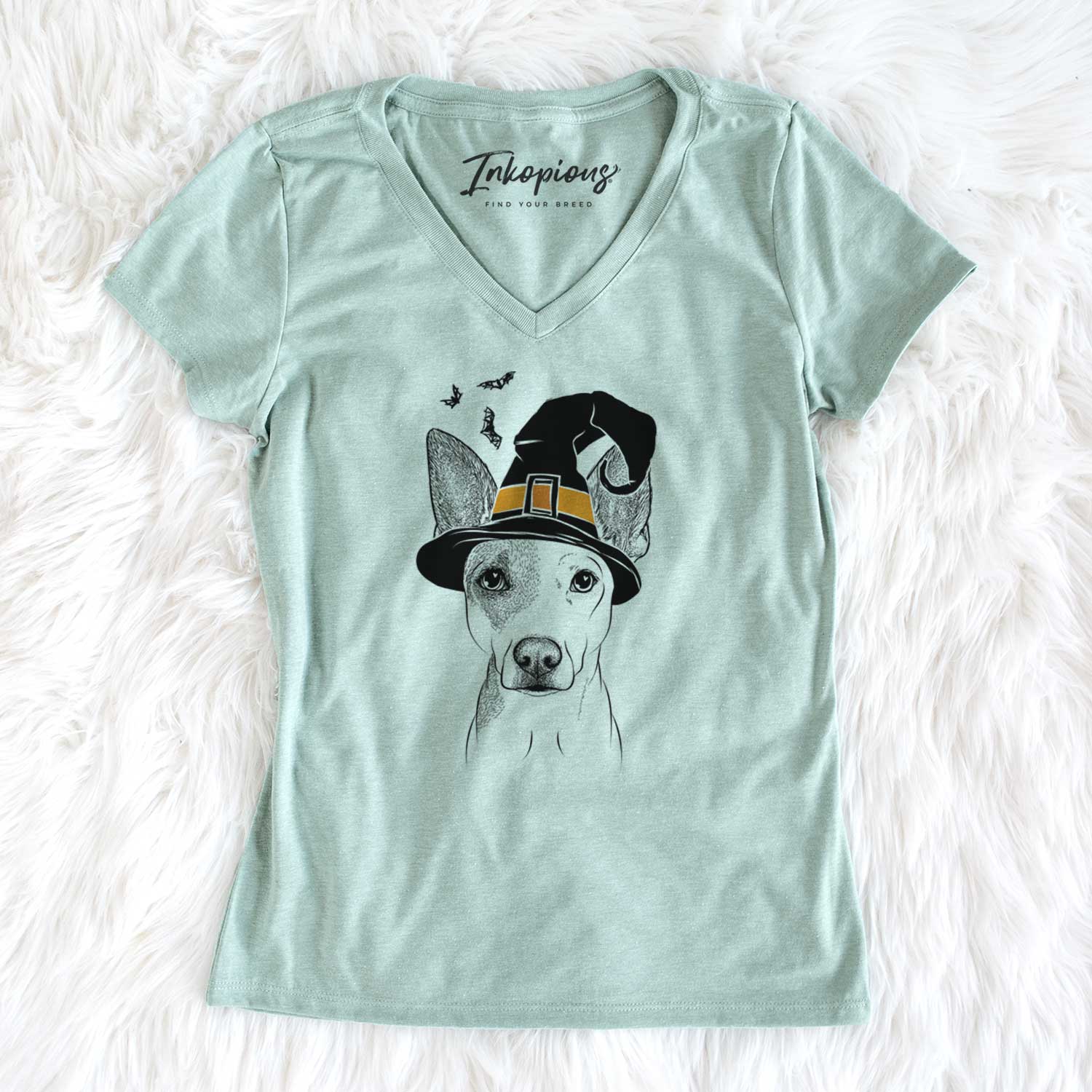 Witch Roo the Mixed Breed - Women's V-neck Shirt