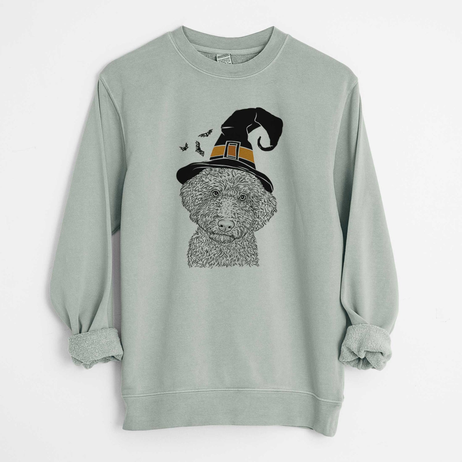 Witch Ross the Lagotto Romagnolo - Unisex Pigment Dyed Crew Sweatshirt