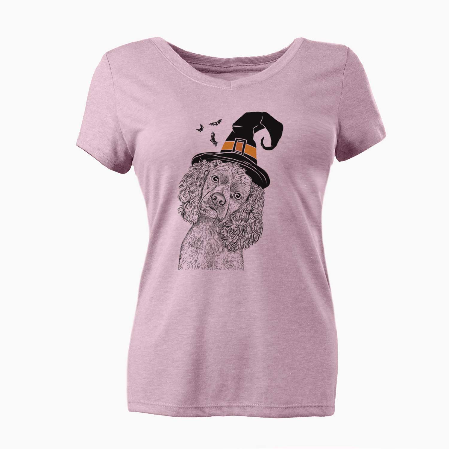Witch Sadie the Cocker Spaniel - Women's V-neck Shirt