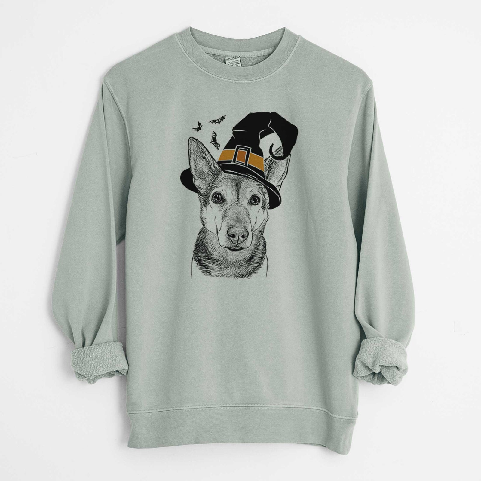 Witch Sammie the Mixed Breed - Unisex Pigment Dyed Crew Sweatshirt