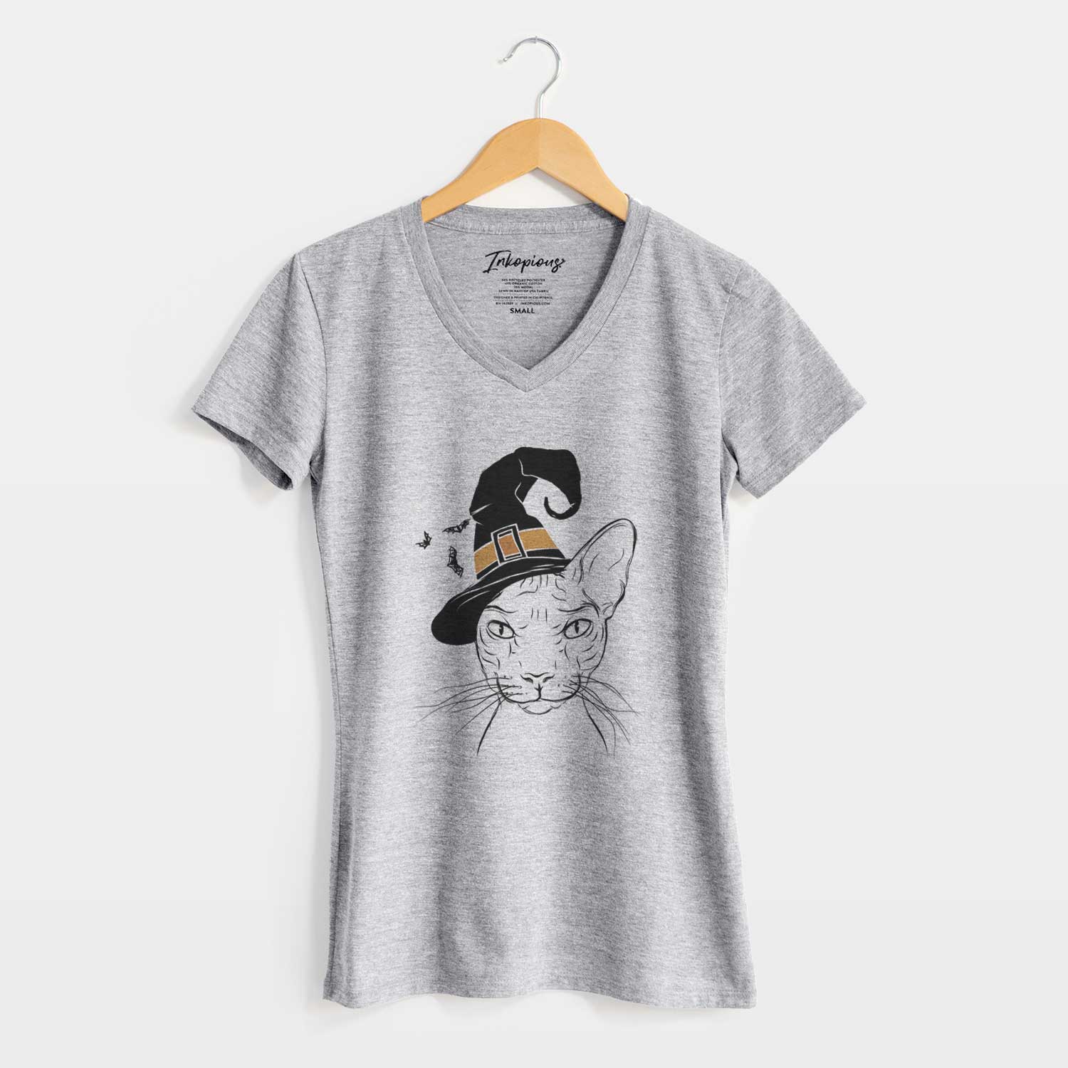 Witch Sammy the Spinx Cat - Women's V-neck Shirt