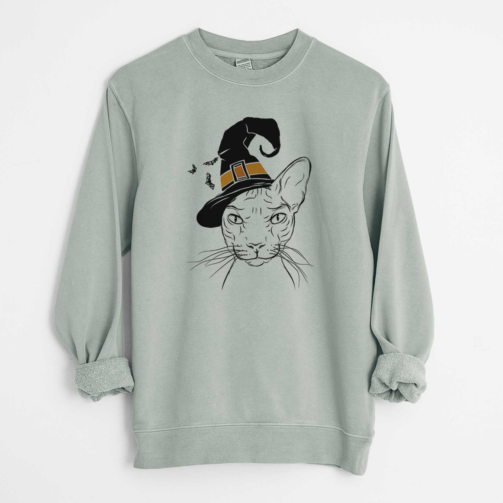 Witch Sammy the Spinx Cat - Unisex Pigment Dyed Crew Sweatshirt