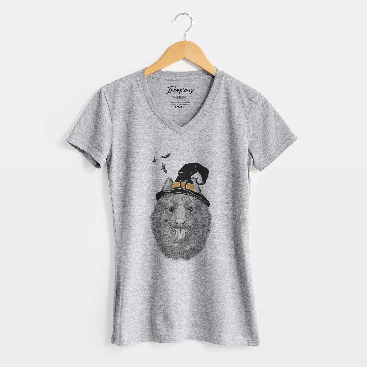 Witch Sander the Schipperke - Women's V-neck Shirt