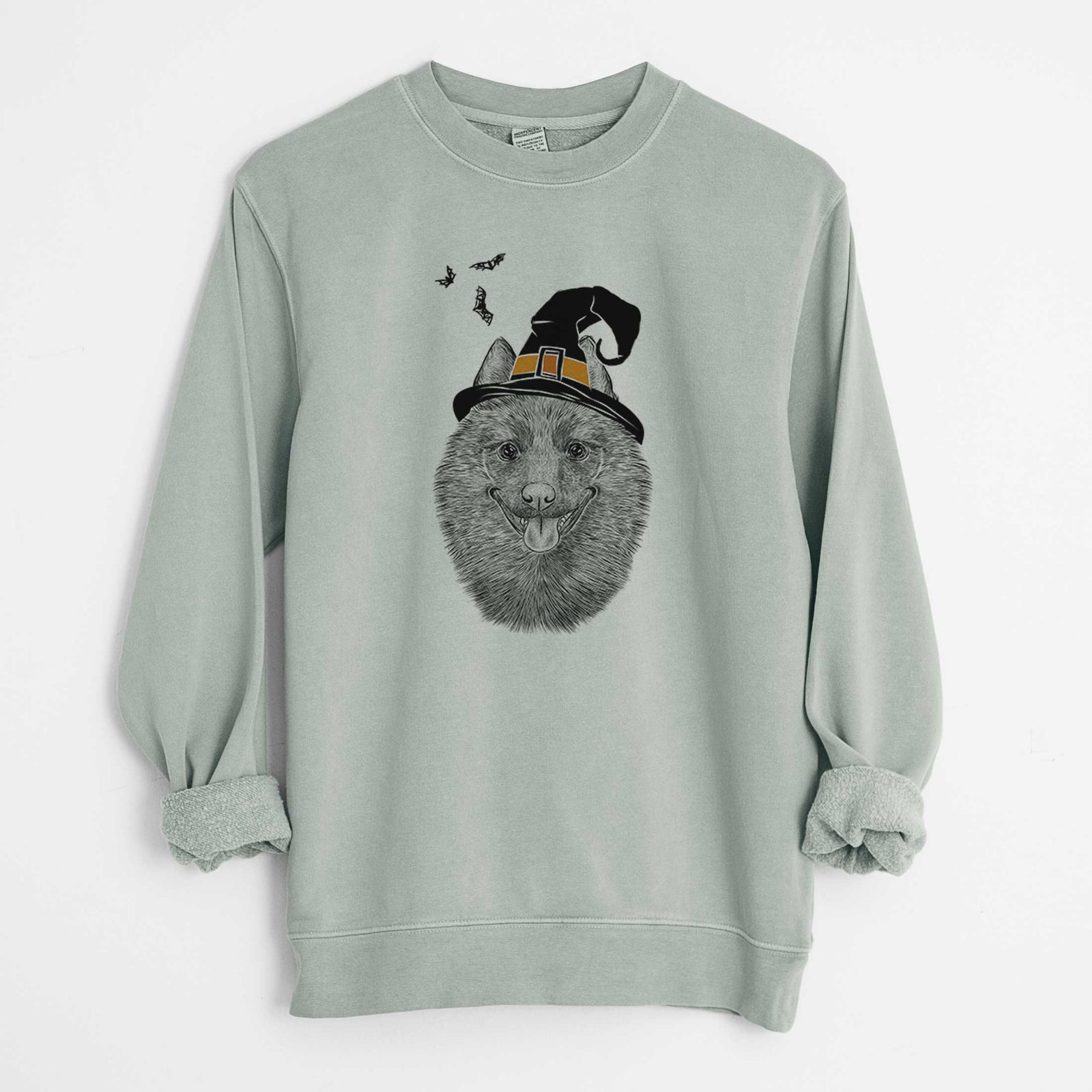 Witch Sander the Schipperke - Unisex Pigment Dyed Crew Sweatshirt