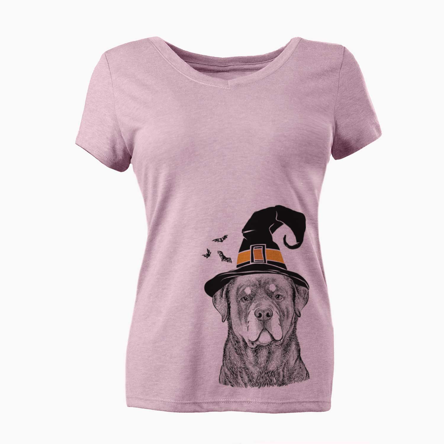 Witch Sarge the Rottweiler - Women's V-neck Shirt