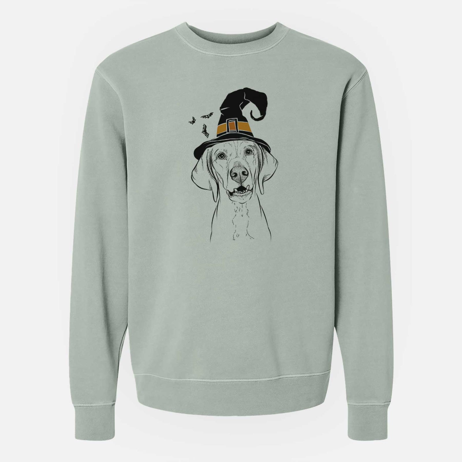 Witch Sarge the Vizsla - Unisex Pigment Dyed Crew Sweatshirt