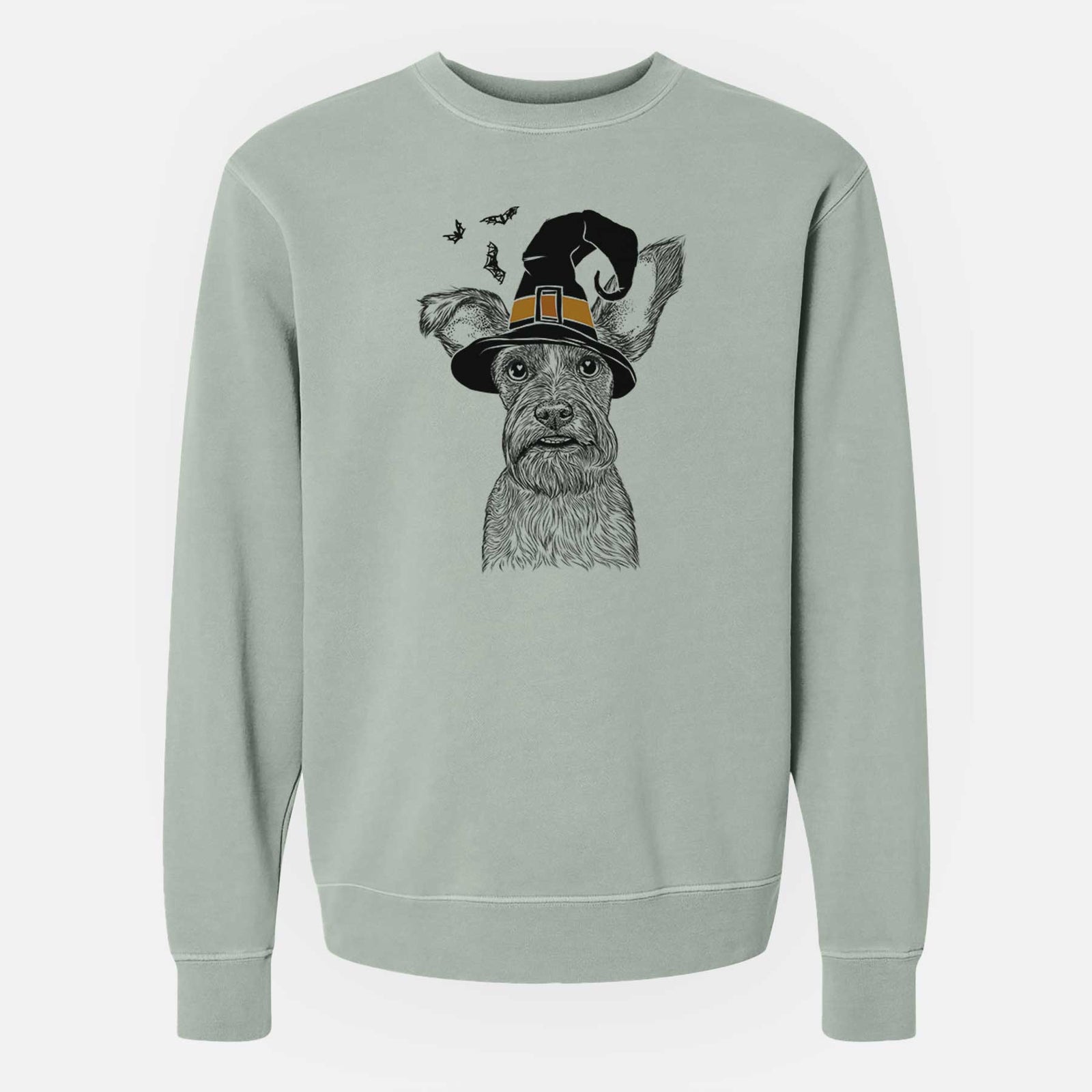 Witch Sawyer the Snorkie - Unisex Pigment Dyed Crew Sweatshirt