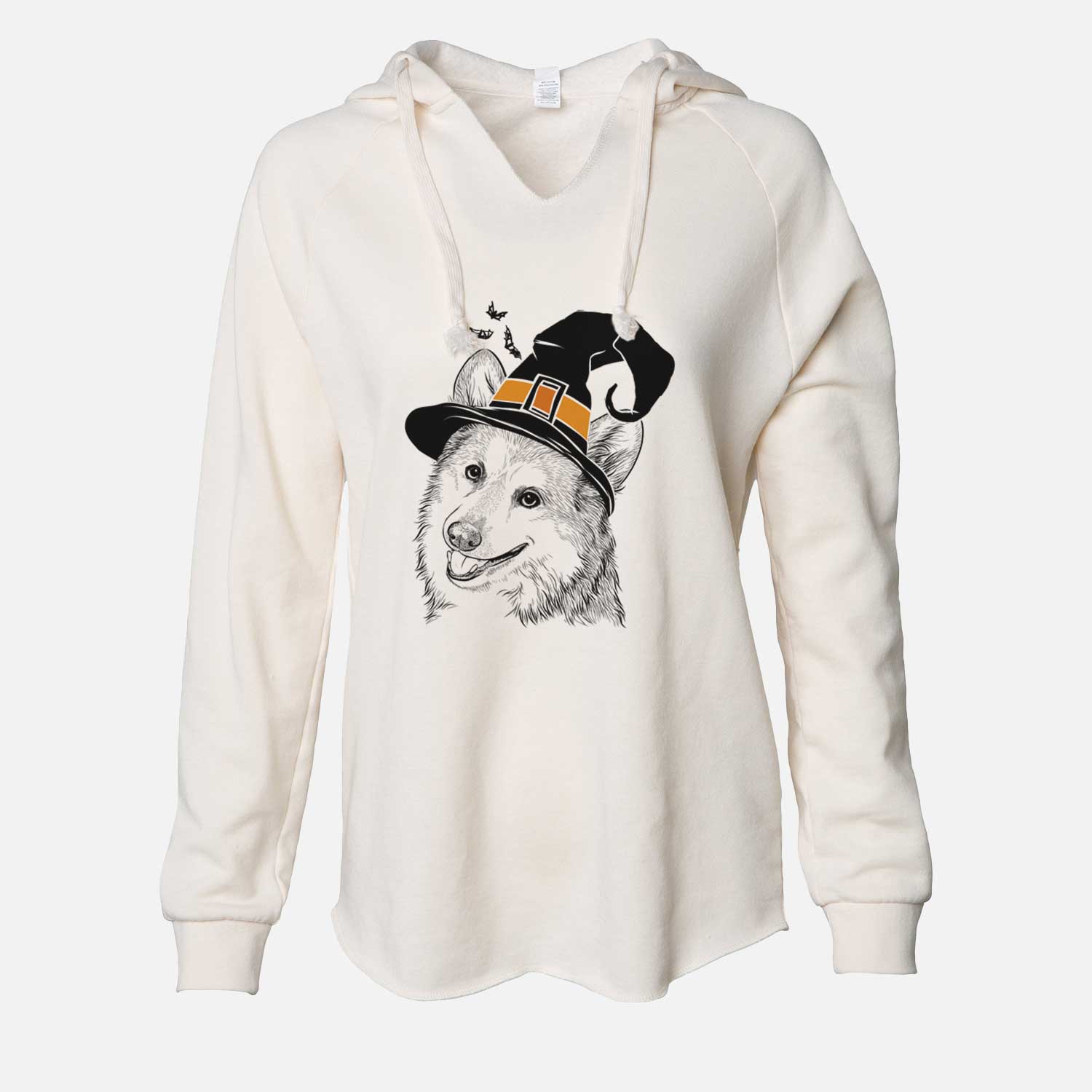 Witch Scout the Pembroke Welsh Corgi - Cali Wave Hooded Sweatshirt