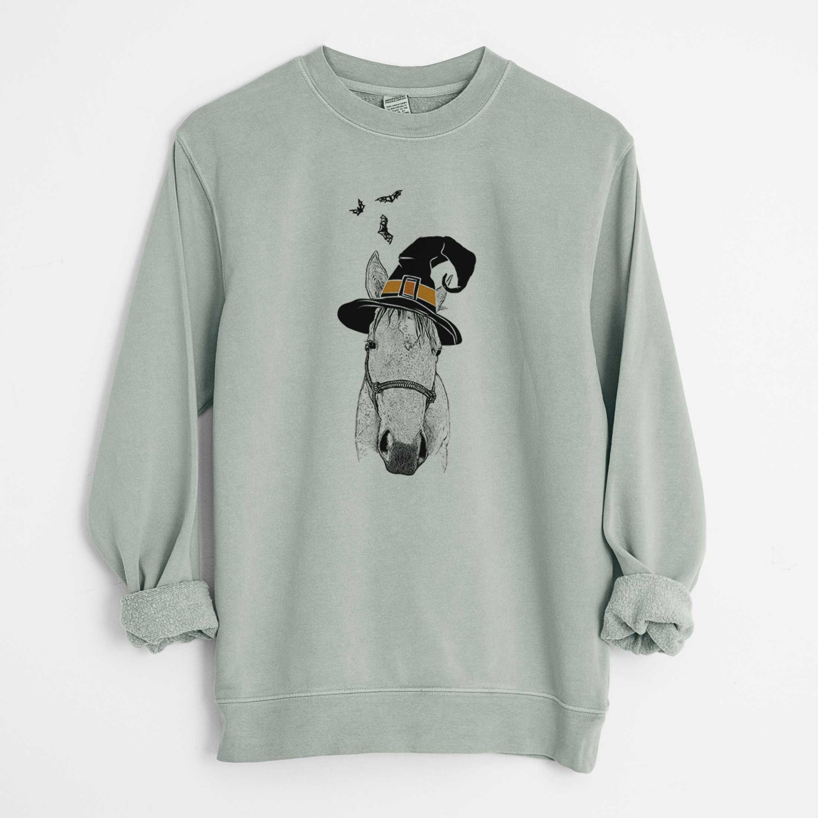 Witch SeaBee the Quarter Horse - Unisex Pigment Dyed Crew Sweatshirt