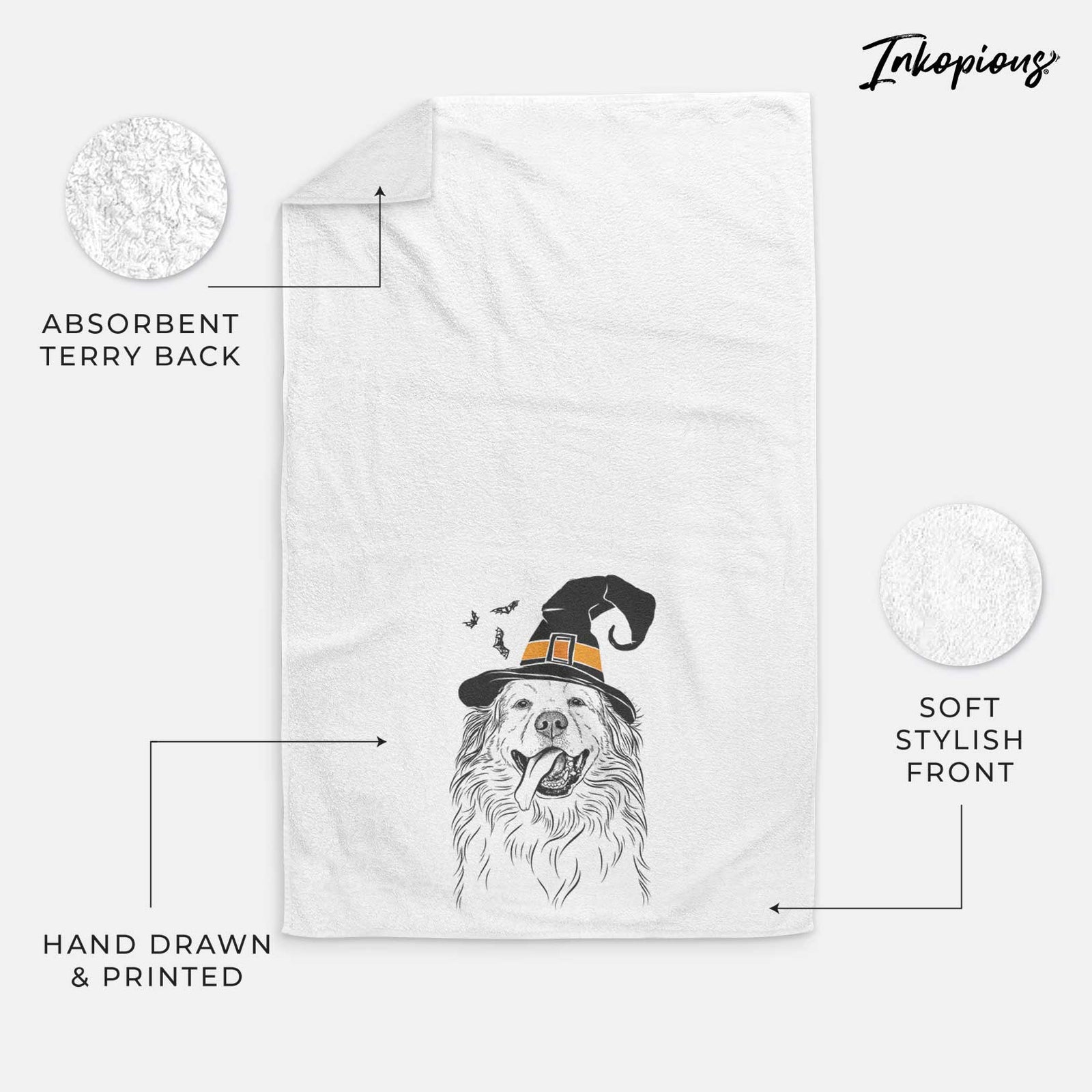 Shooter the Golden Retriever Decorative Hand Towel