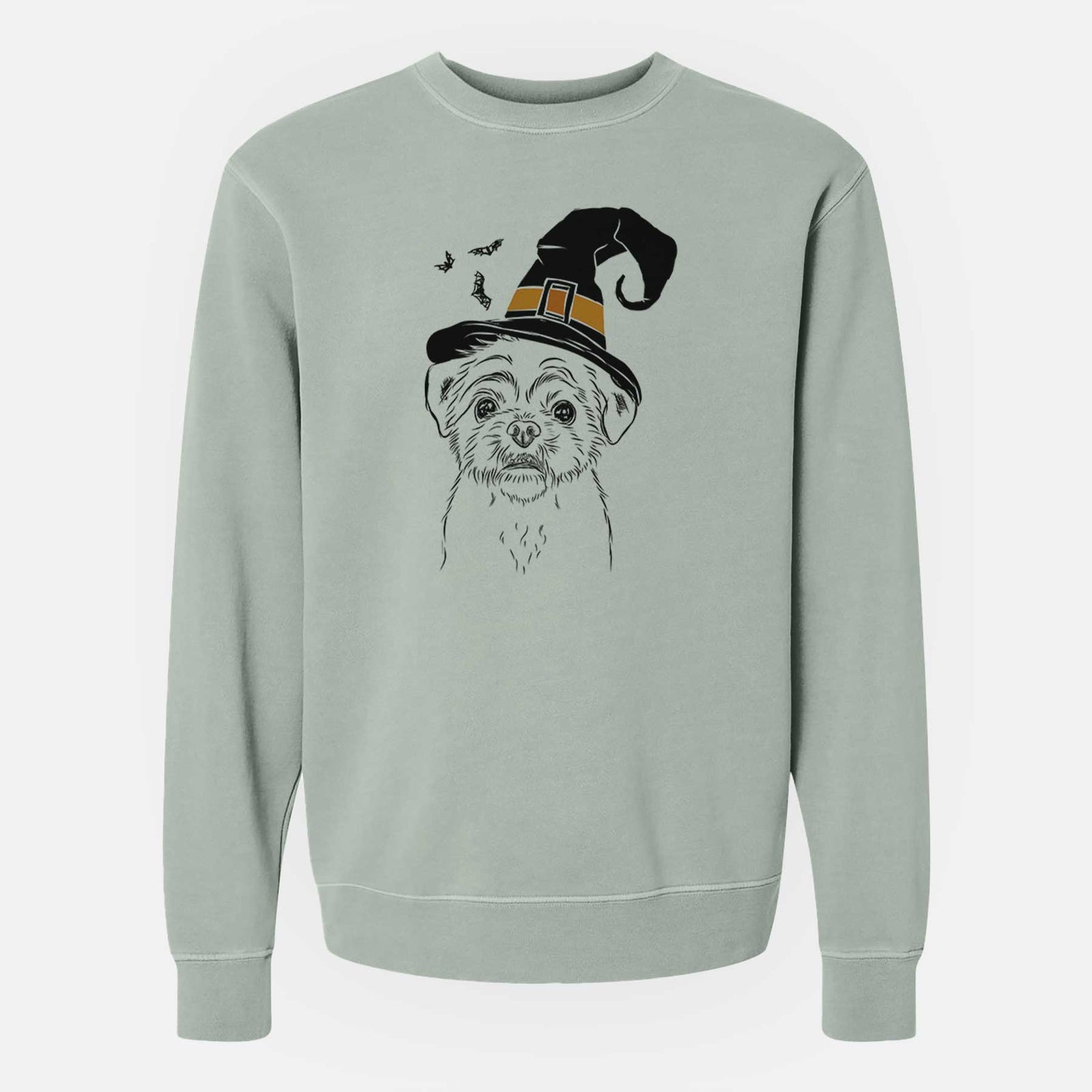 Witch Smash the Shih Tzu - Unisex Pigment Dyed Crew Sweatshirt