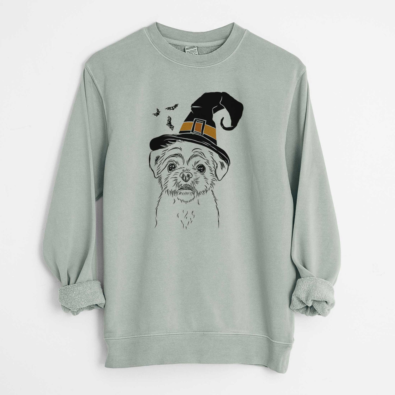 Witch Smash the Shih Tzu - Unisex Pigment Dyed Crew Sweatshirt