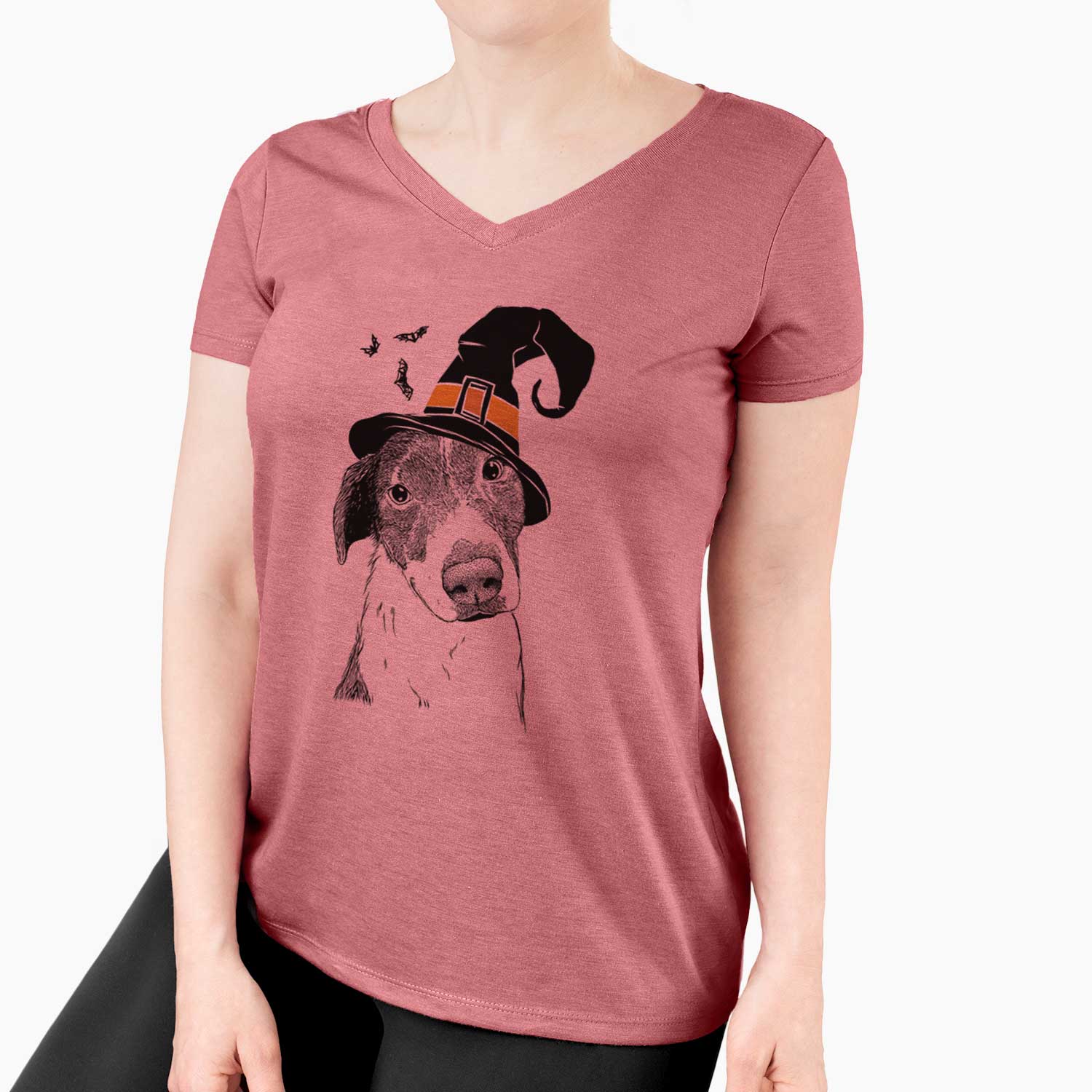 Witch Sophia the Mixed Breed - Women's V-neck Shirt