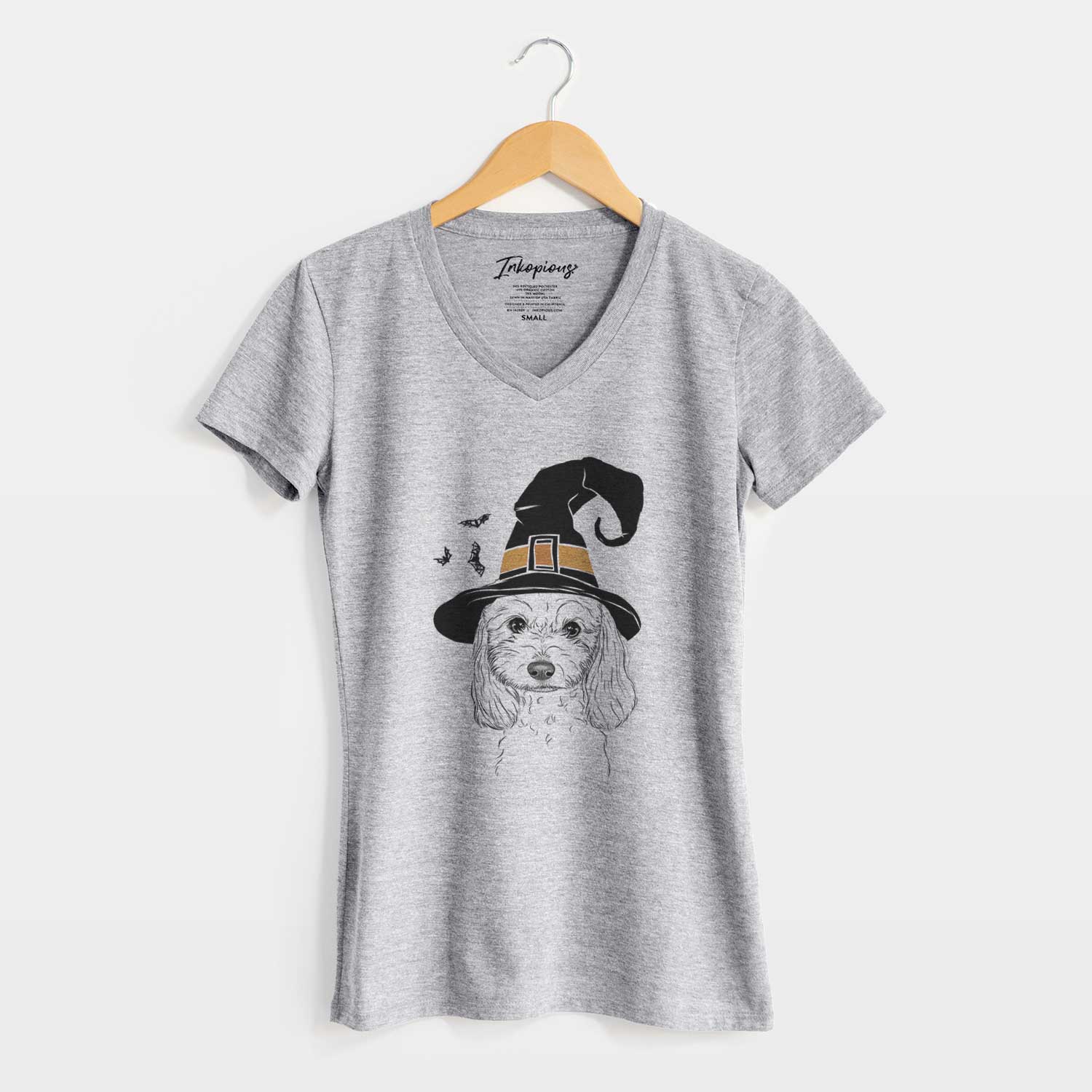 Witch Sophie the Coton de Tulear - Women's V-neck Shirt