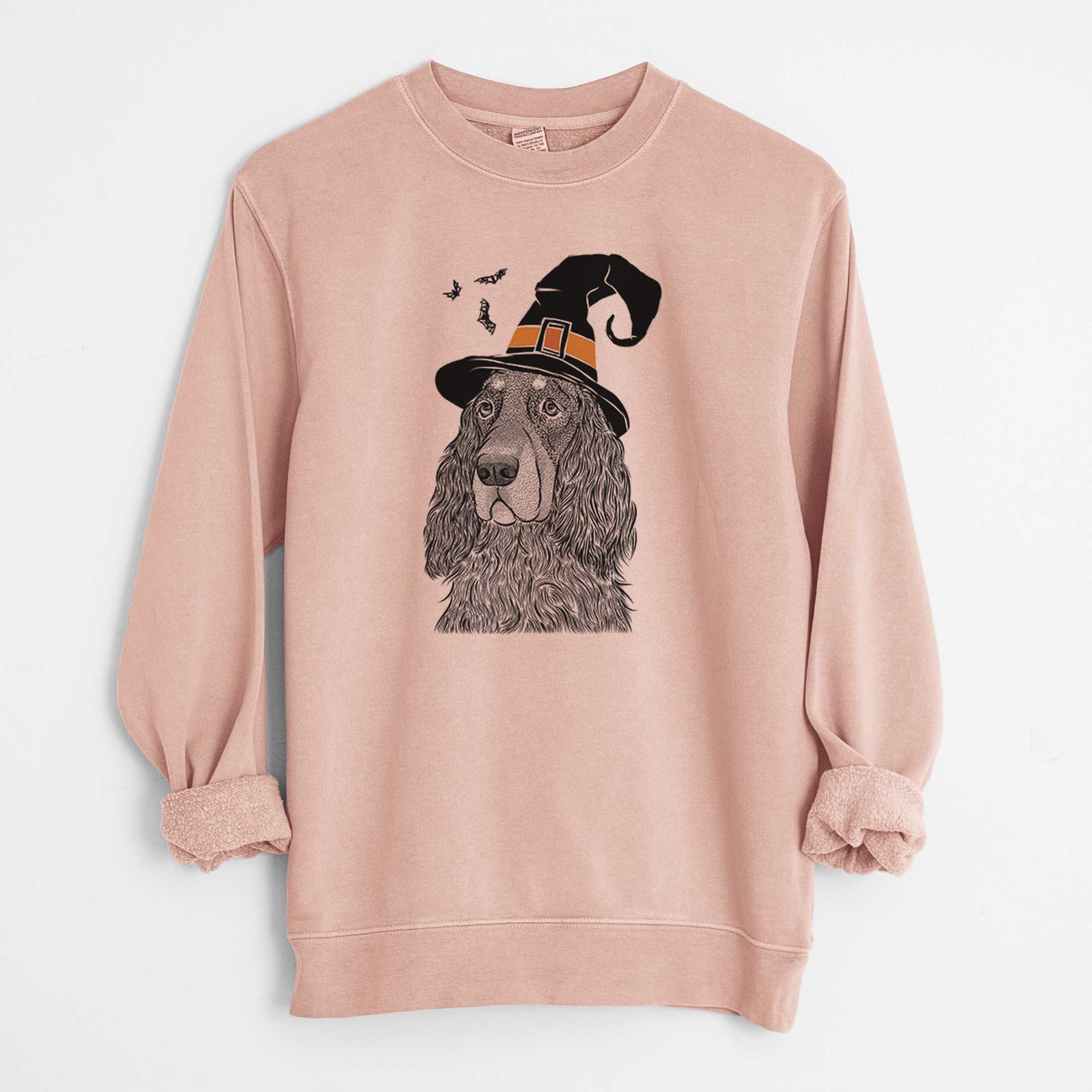 Witch Stormy the Gordon Setter - Unisex Pigment Dyed Crew Sweatshirt