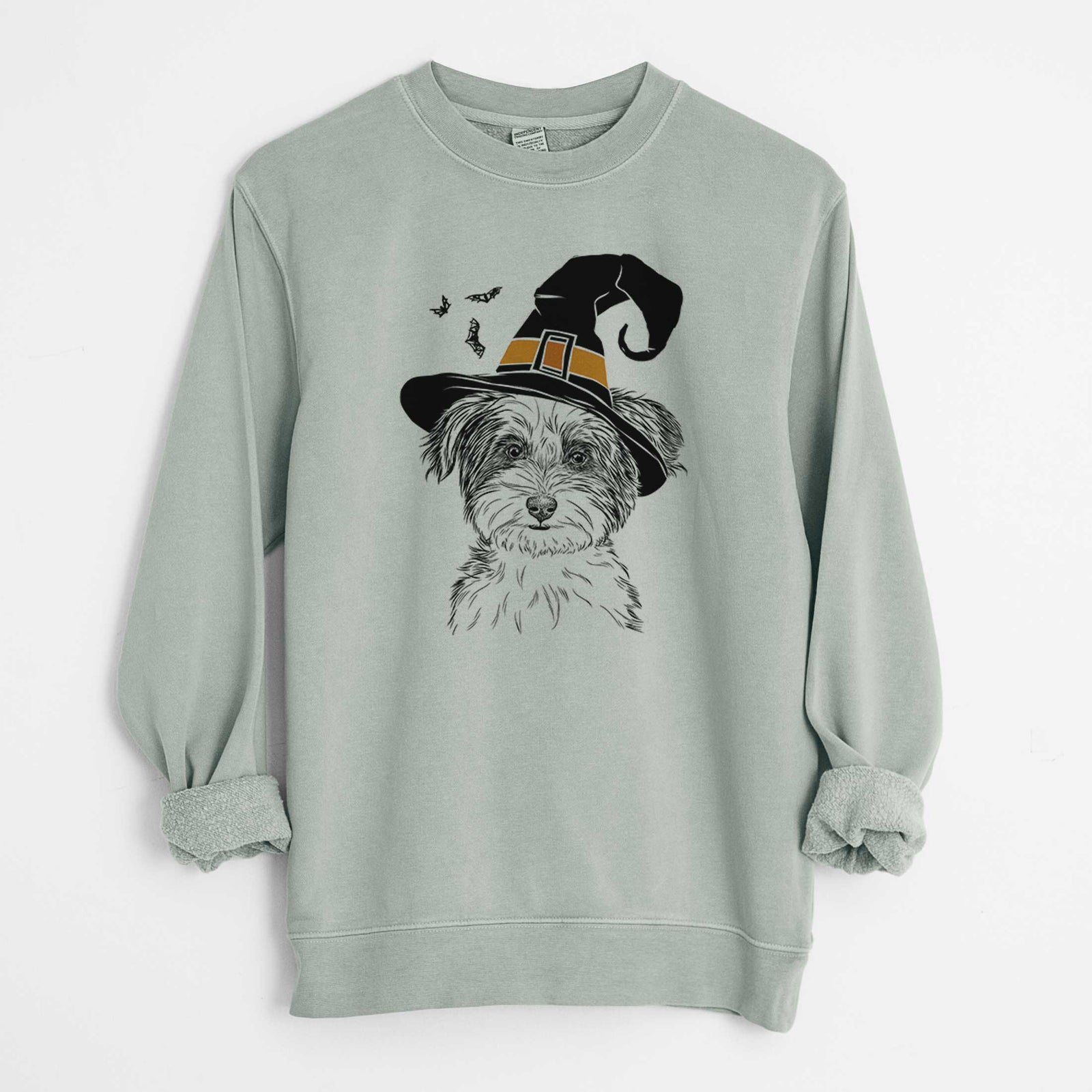 Witch Teddy the Havanese - Unisex Pigment Dyed Crew Sweatshirt