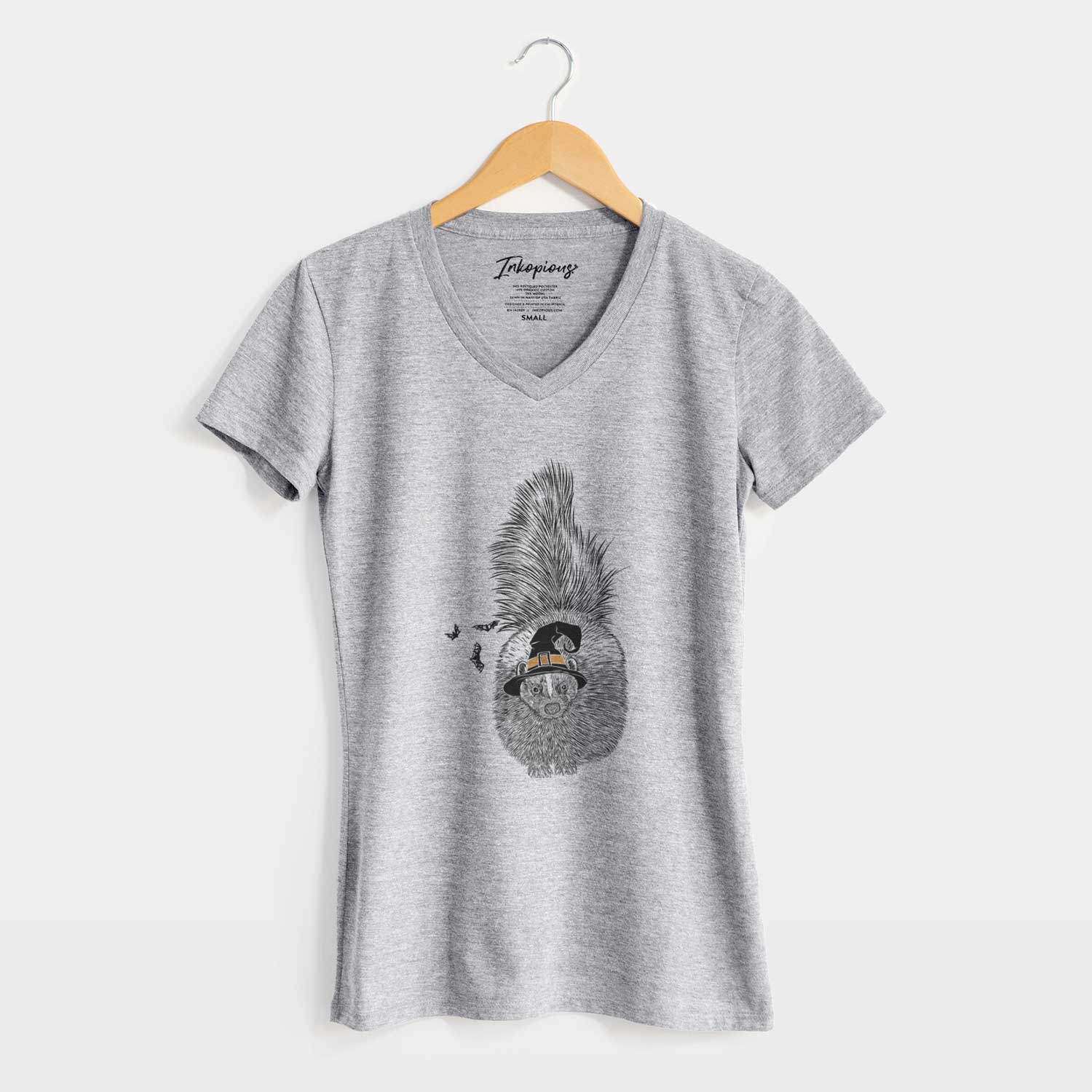 Witch Tibbs the Skunk - Women's V-neck Shirt
